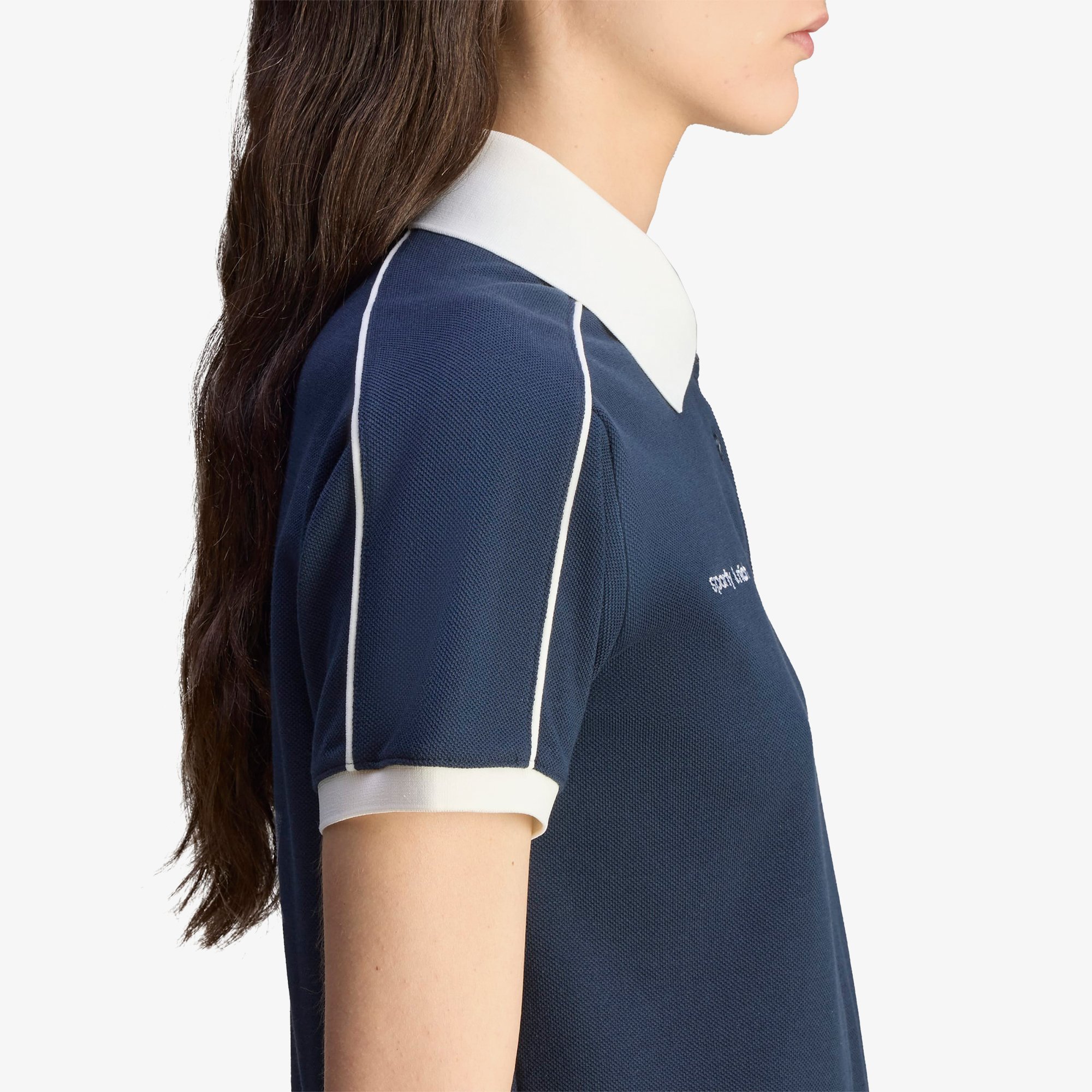 adidas x Sporty & Rich Polo T-shirt 'Night Navy'