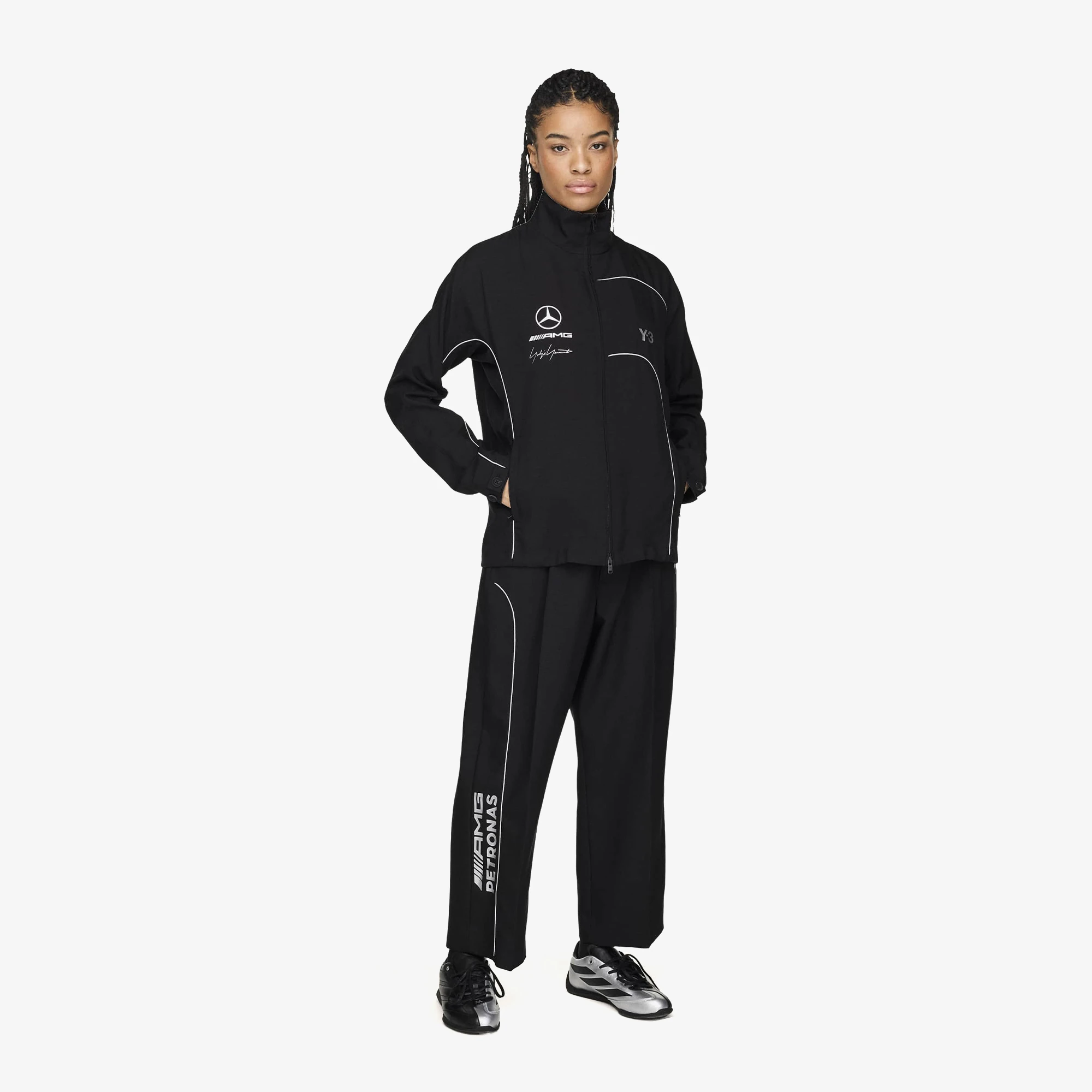 ジャケット・アウター Y-3 MERCEDES AMG PETRONAS F1 TEAM J Y-3 Mercedes AMG F1 Team Jacket 'Black' - WUNDER