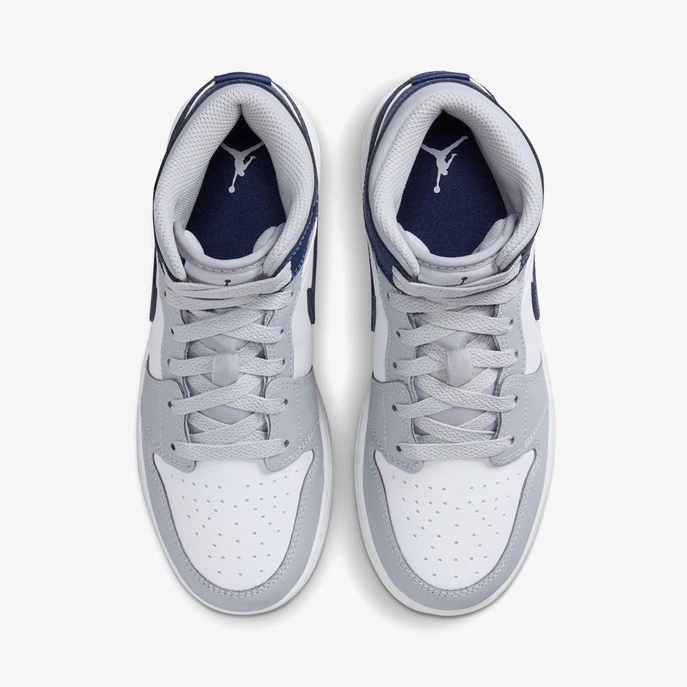 Air Jordan 1 Mid 'Wolf Grey Navy' (GS)