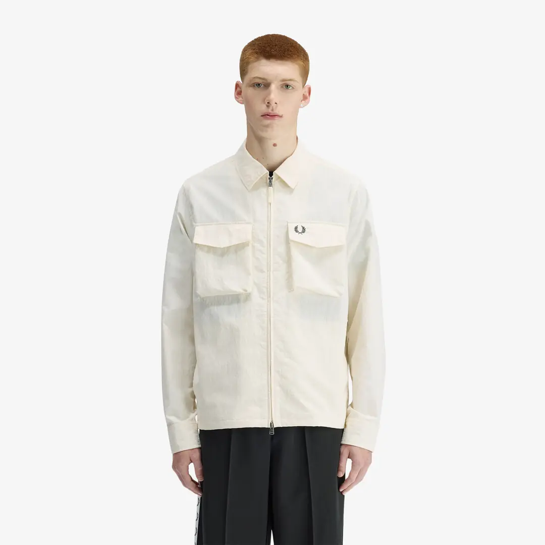 Ripstop Pocket Overshirt - Ecru görsel 3