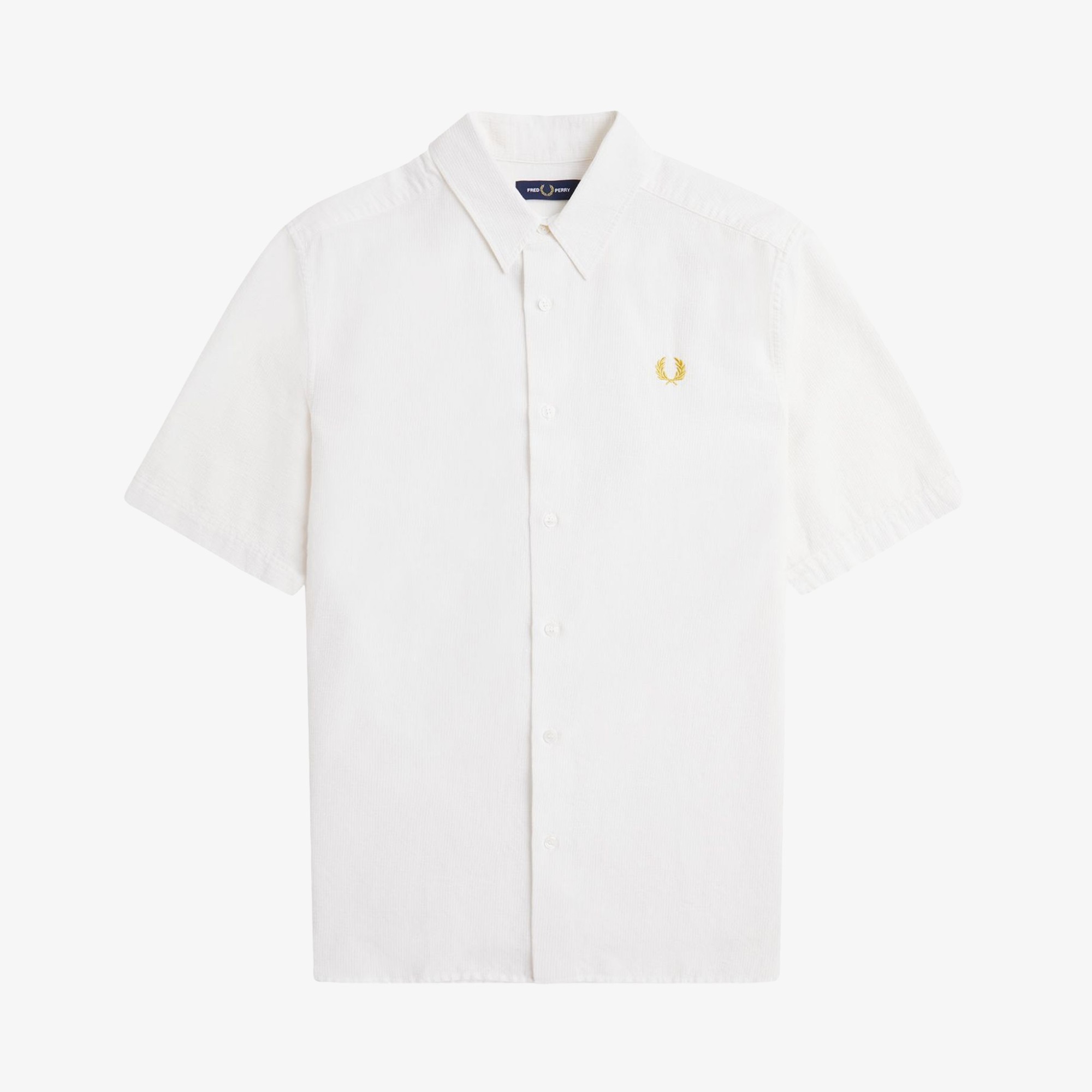 Textured Seersucker Shirt 'Snow White'