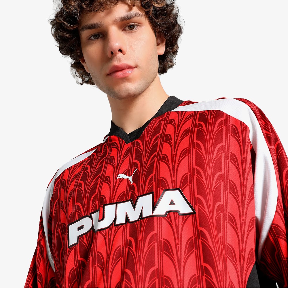 Long Sleeve Football Jersey 'Intense Red'