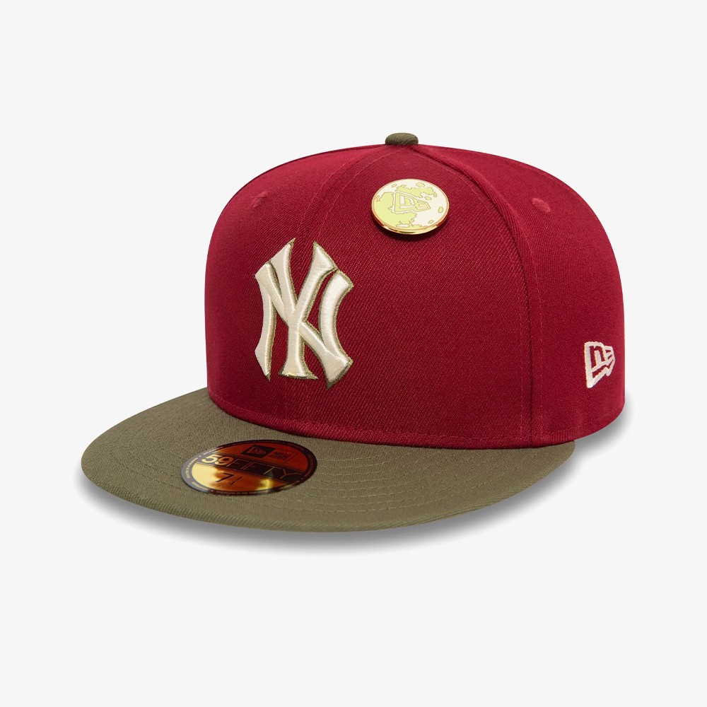 New York Yankees MLB Contrast Pin 59FIFTY Fitted Cap 'Dark Red'