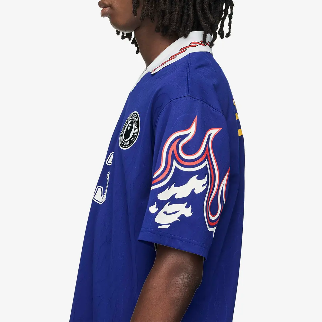 adidas x BAPE SSL Flame Jersey 'Japan Blue' - WUNDER