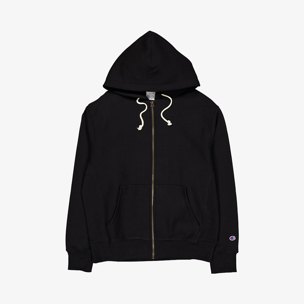 Hooded Full Zip Sweatshirt 'Black'