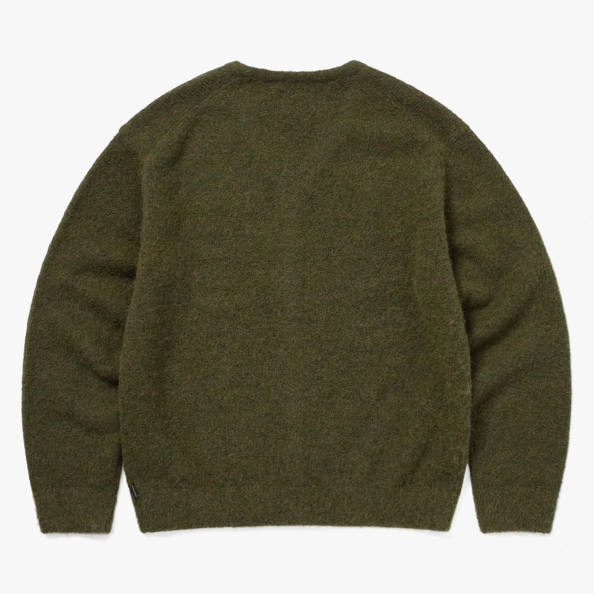 Hairy Knit Cardigan 'Olive Green'