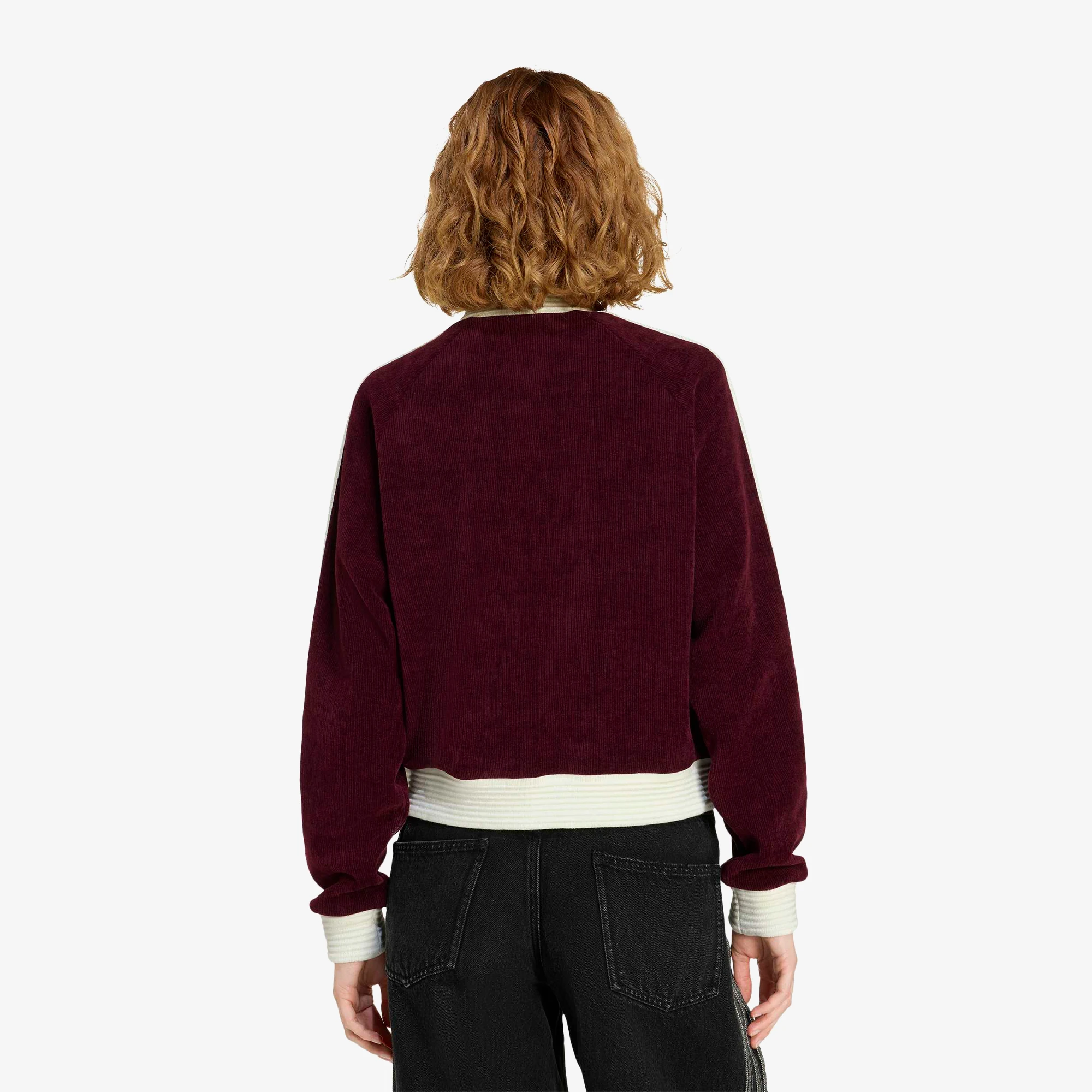 Velour Knit Track Top 'Maroon'