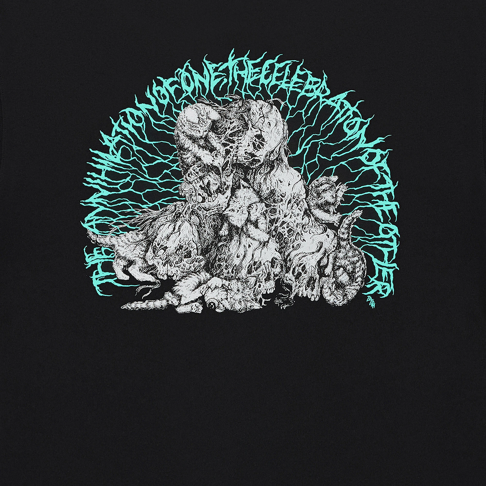 WUNDER x KRÜW Cats Tee 'Black'