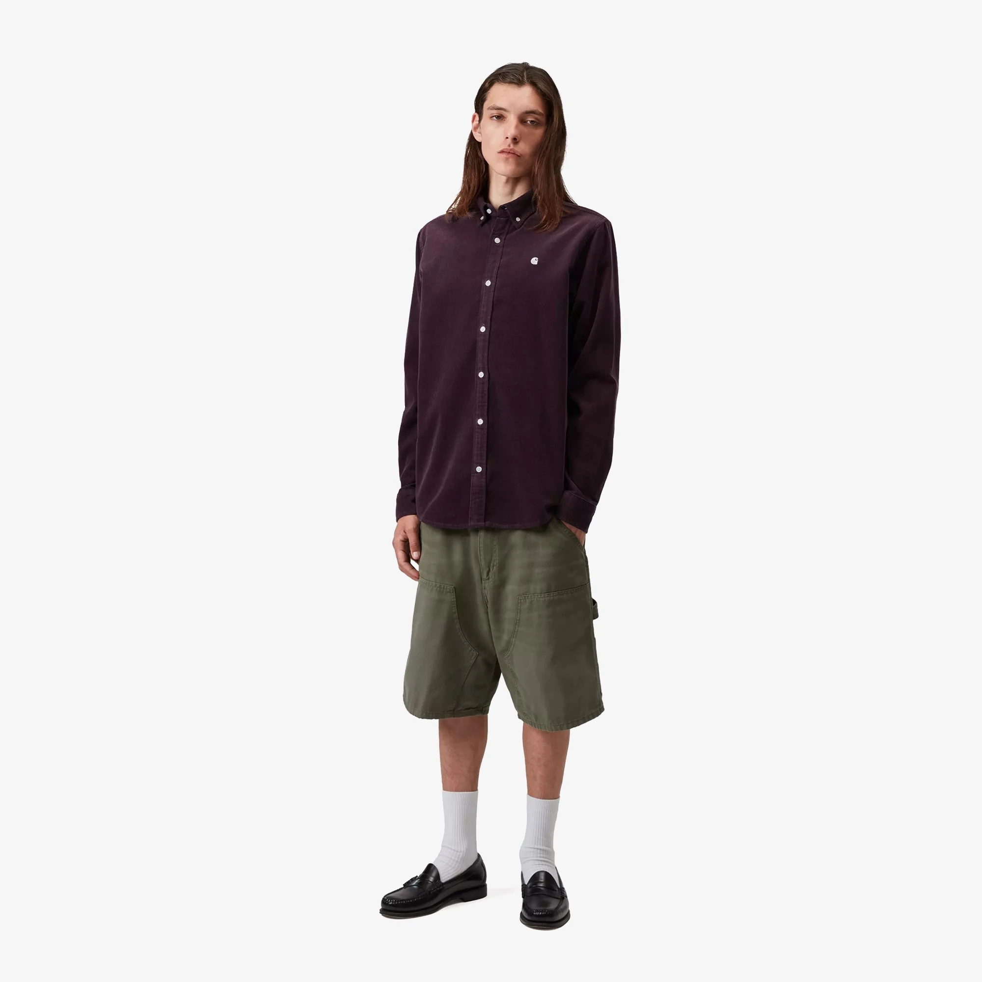 Carhartt WIP L/S Madison Fine Cord Shirt 'Cozy Purple' - WUNDER