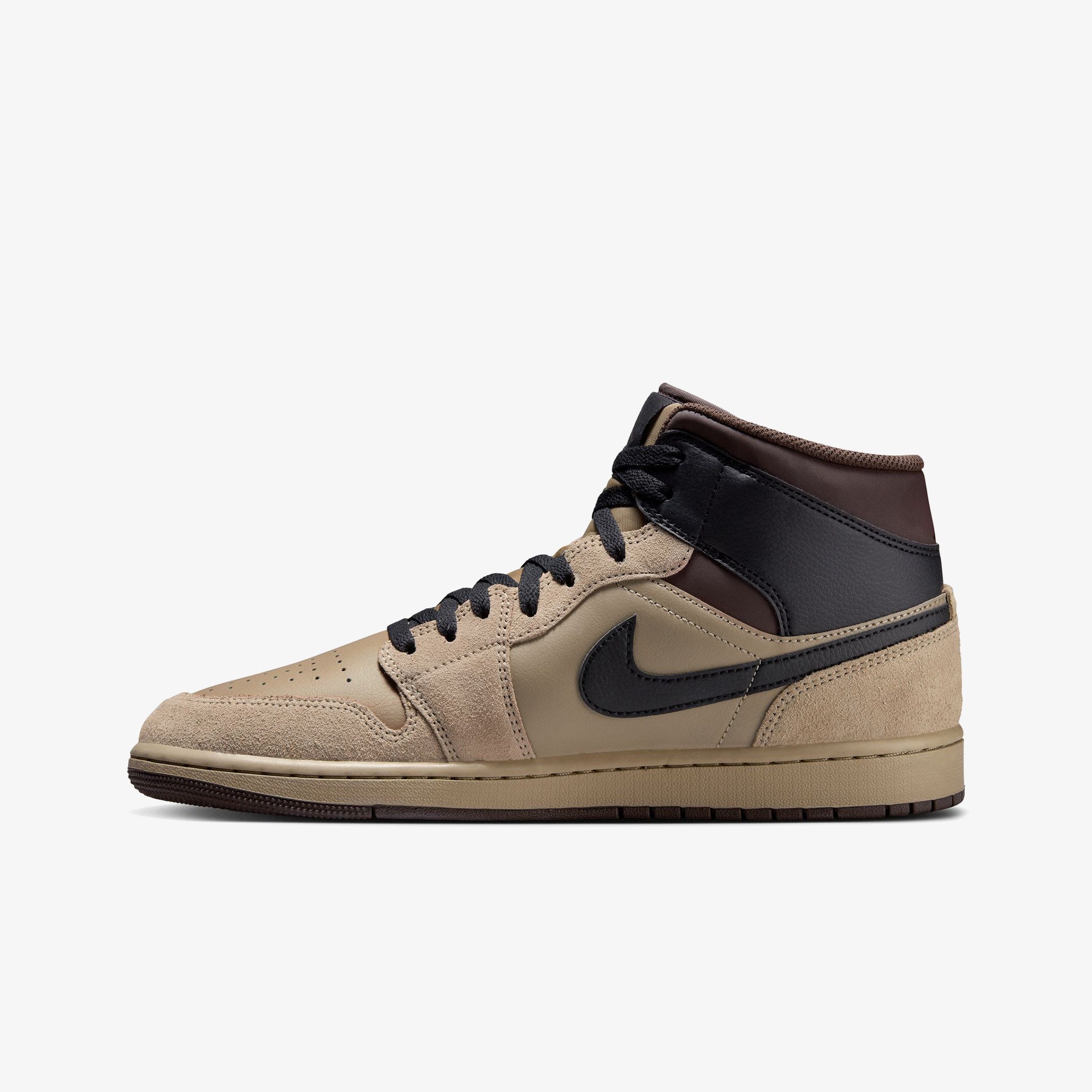 Air Jordan 1 Mid 'Khaki Baroque Brown'