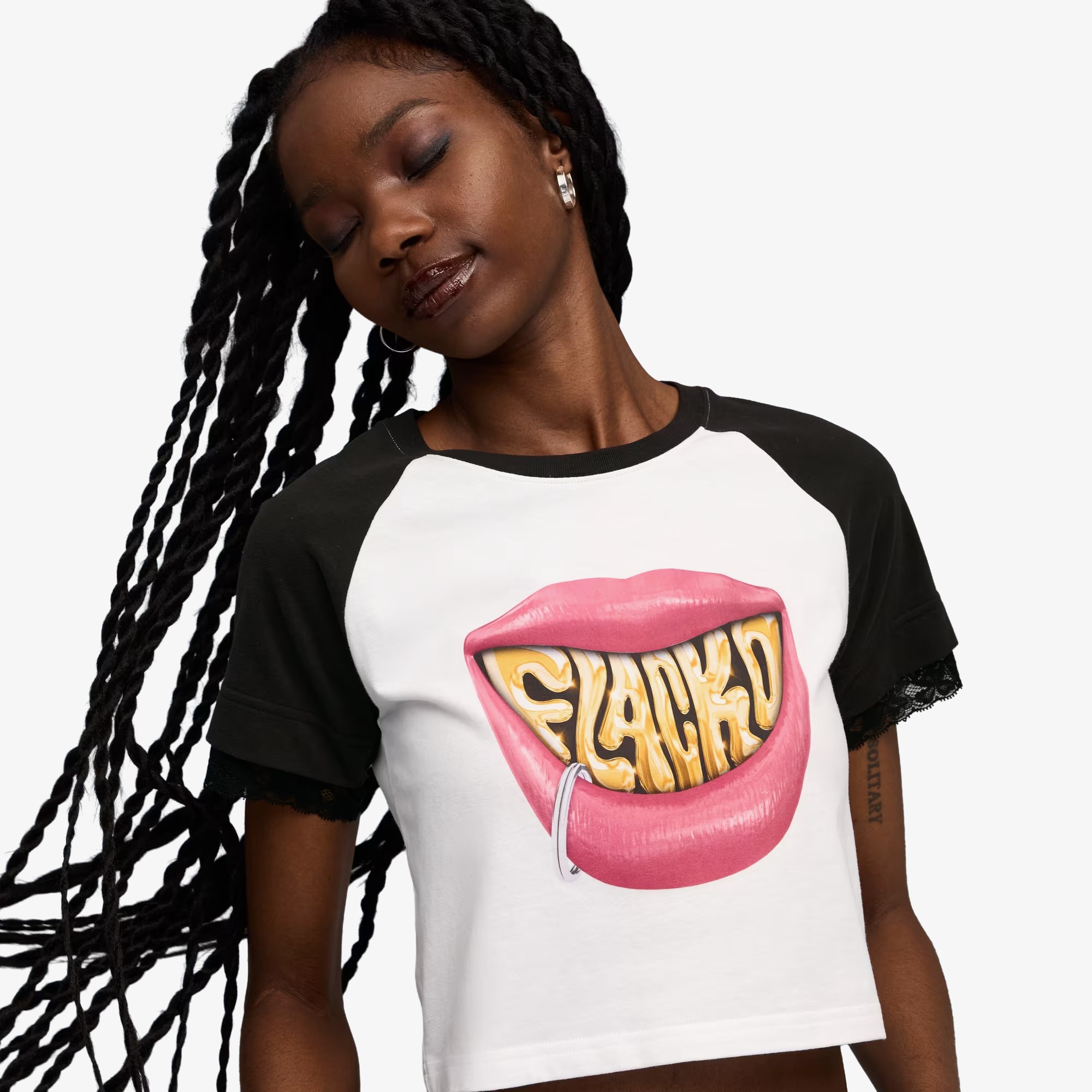 PUMA X A$AP ROCKY Flacko Smile Baby Tee 'White Black'
