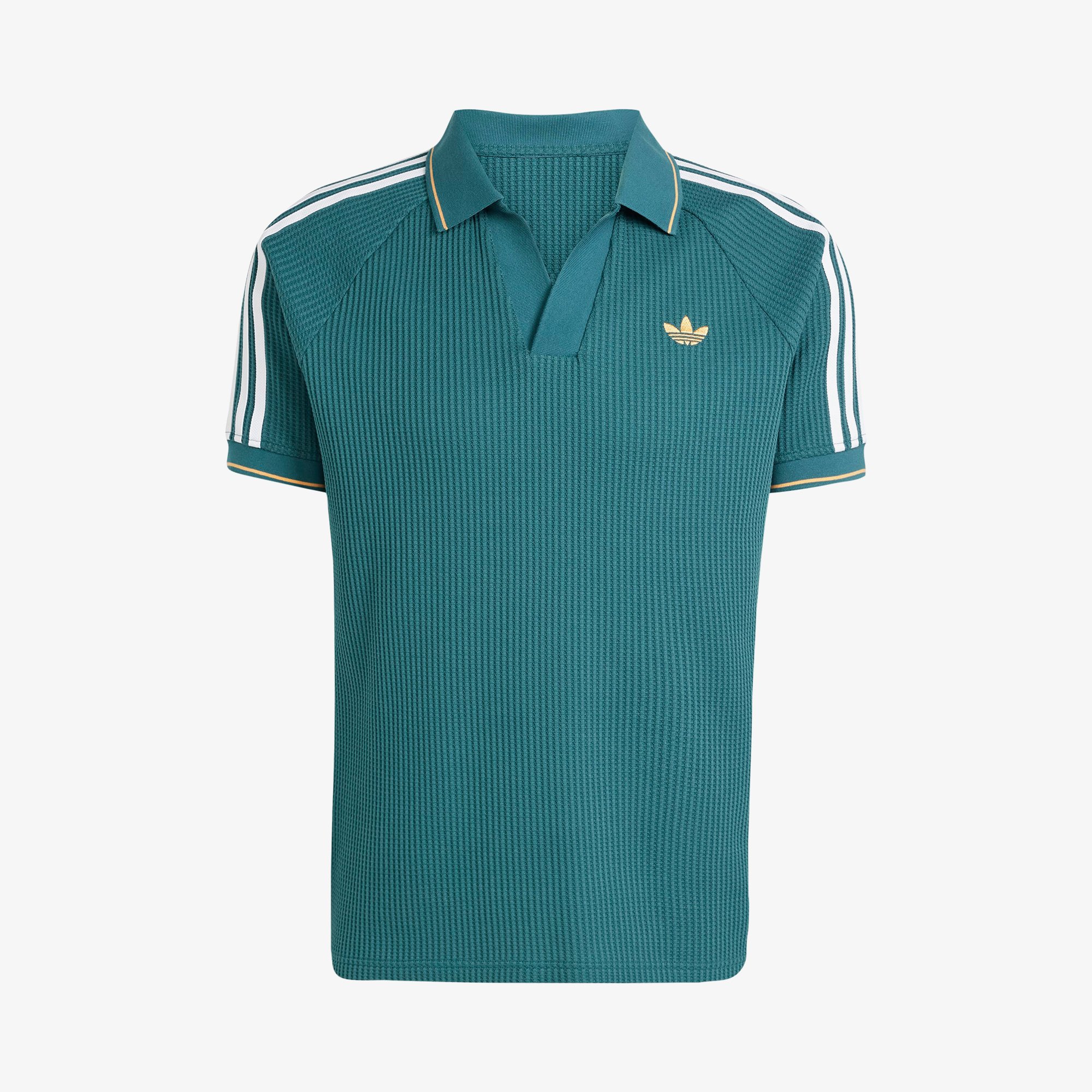 Waffle Knit Polo Shirt 'Tech Green'