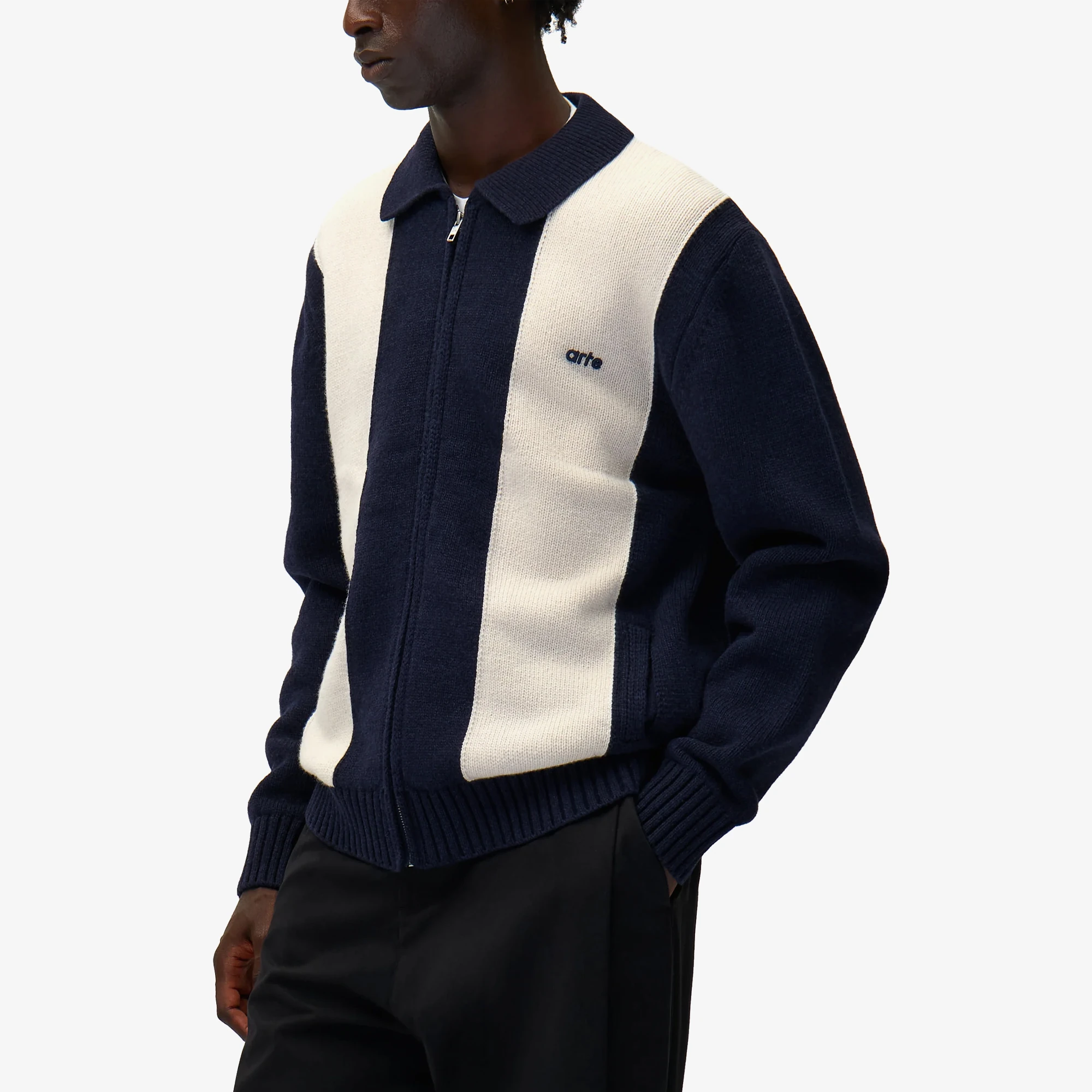 Cardigan 'Blue & White'