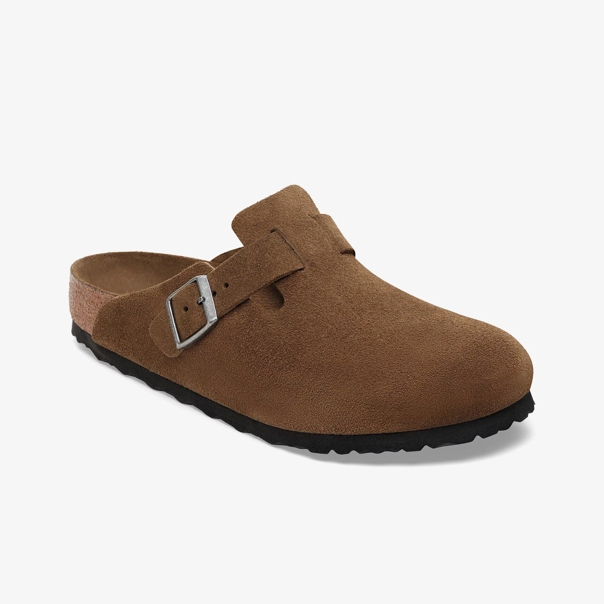 Birkenstock Boston Sfb Vl Suede Leather 'Dark Tea' - WUNDER
