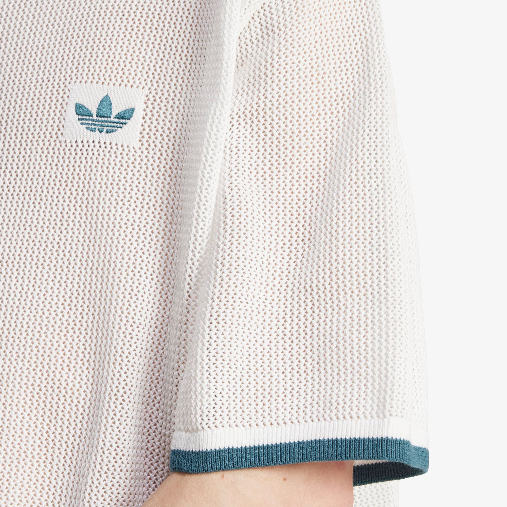 Button Down Knitted Shirt 'Wonder White'