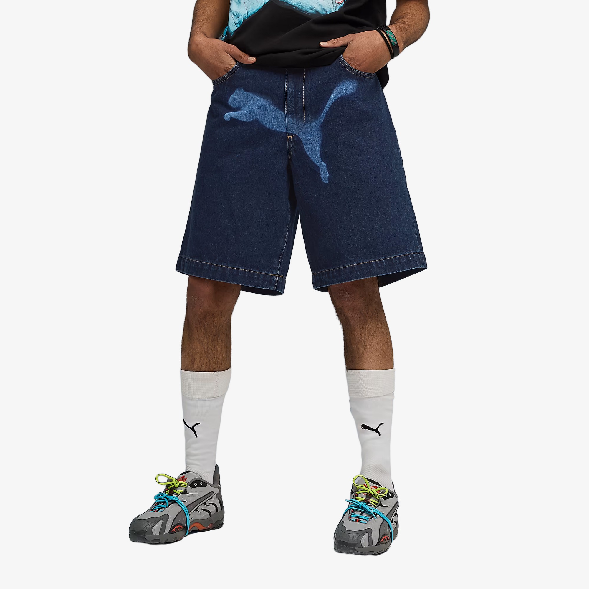 PUMA x A$AP ROCKY Denim Short 'Dark Denim'