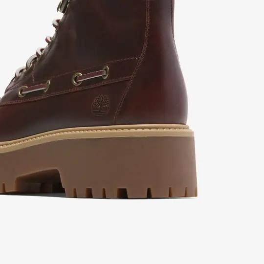 Stone Street Mid Lace Up Boot 'Burgundy' - Görsel 7