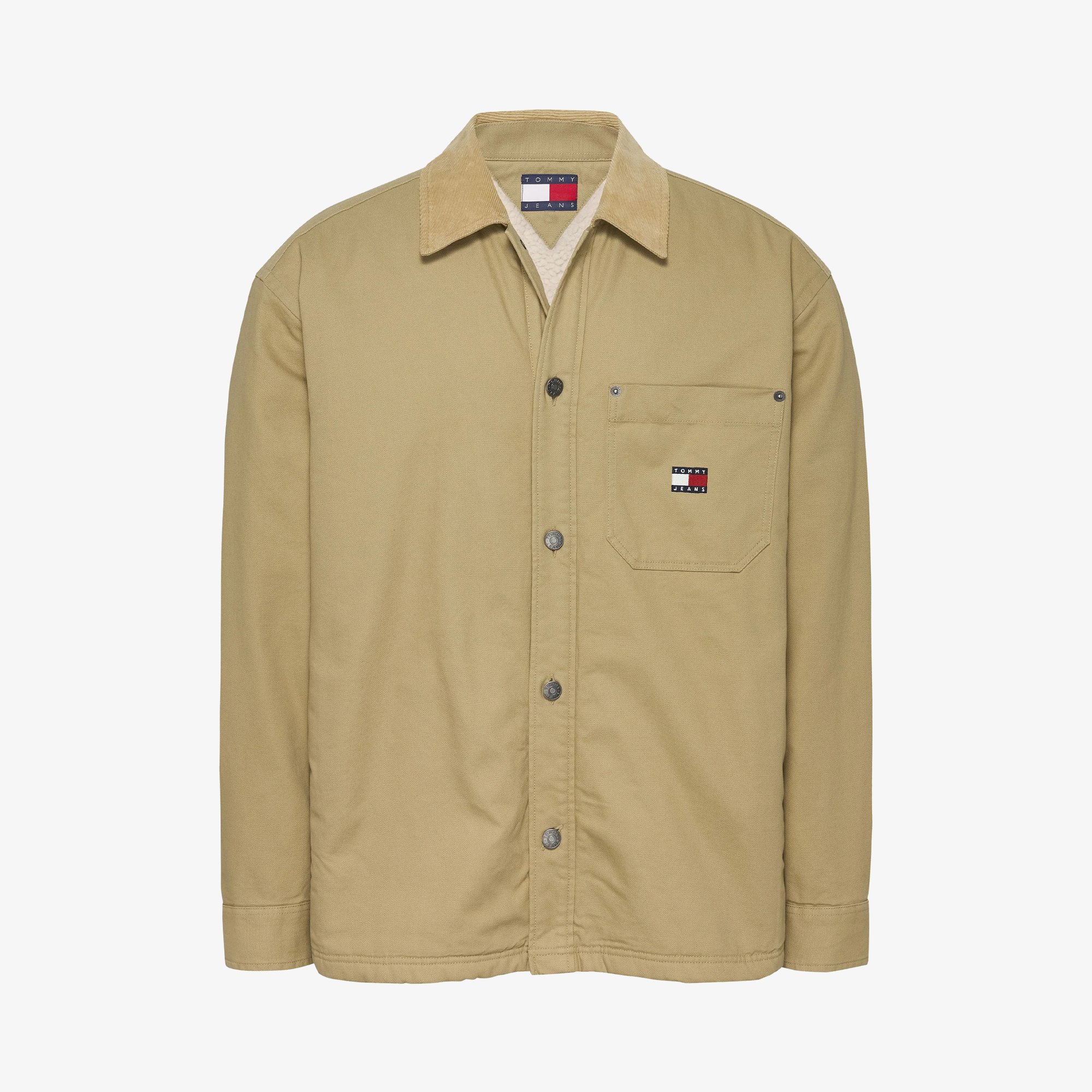 Relaxed Canvas Cotton Corduroy Overshirt 'Brown'