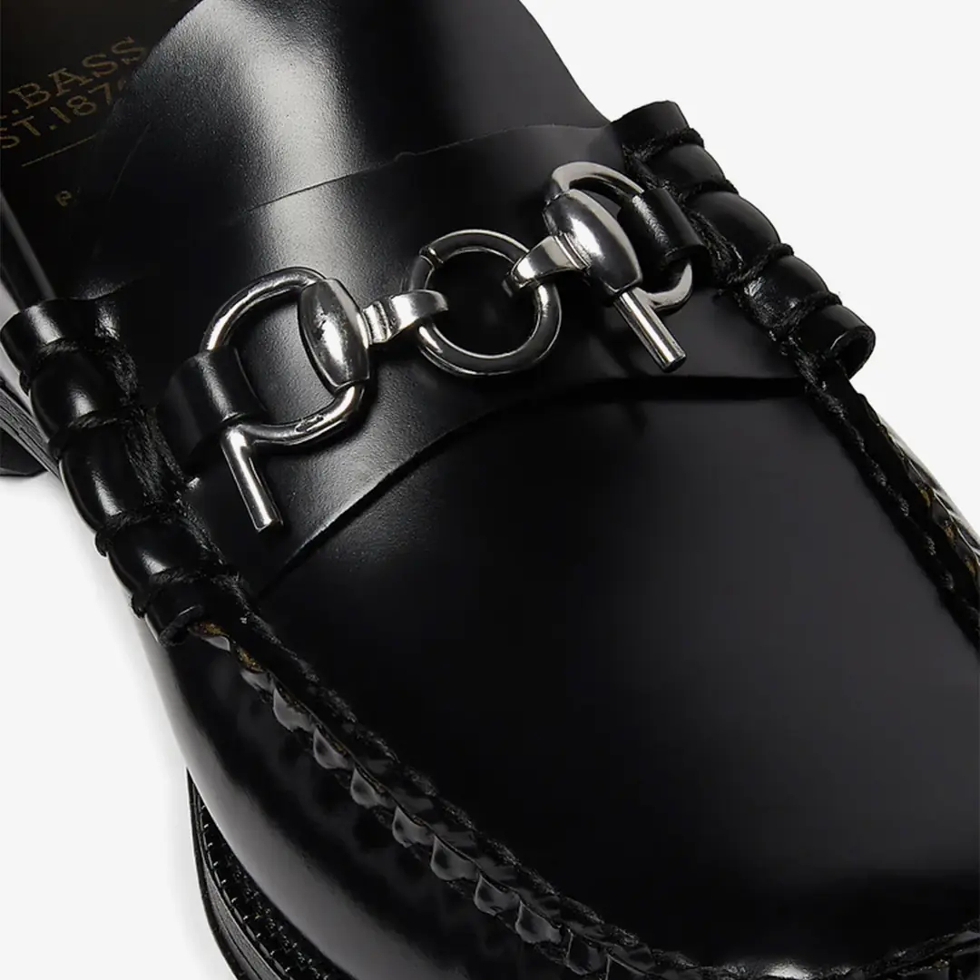 G.H.BASS & Pop Easy Weejuns Lincoln Loafers Leather 'Black' - WUNDER