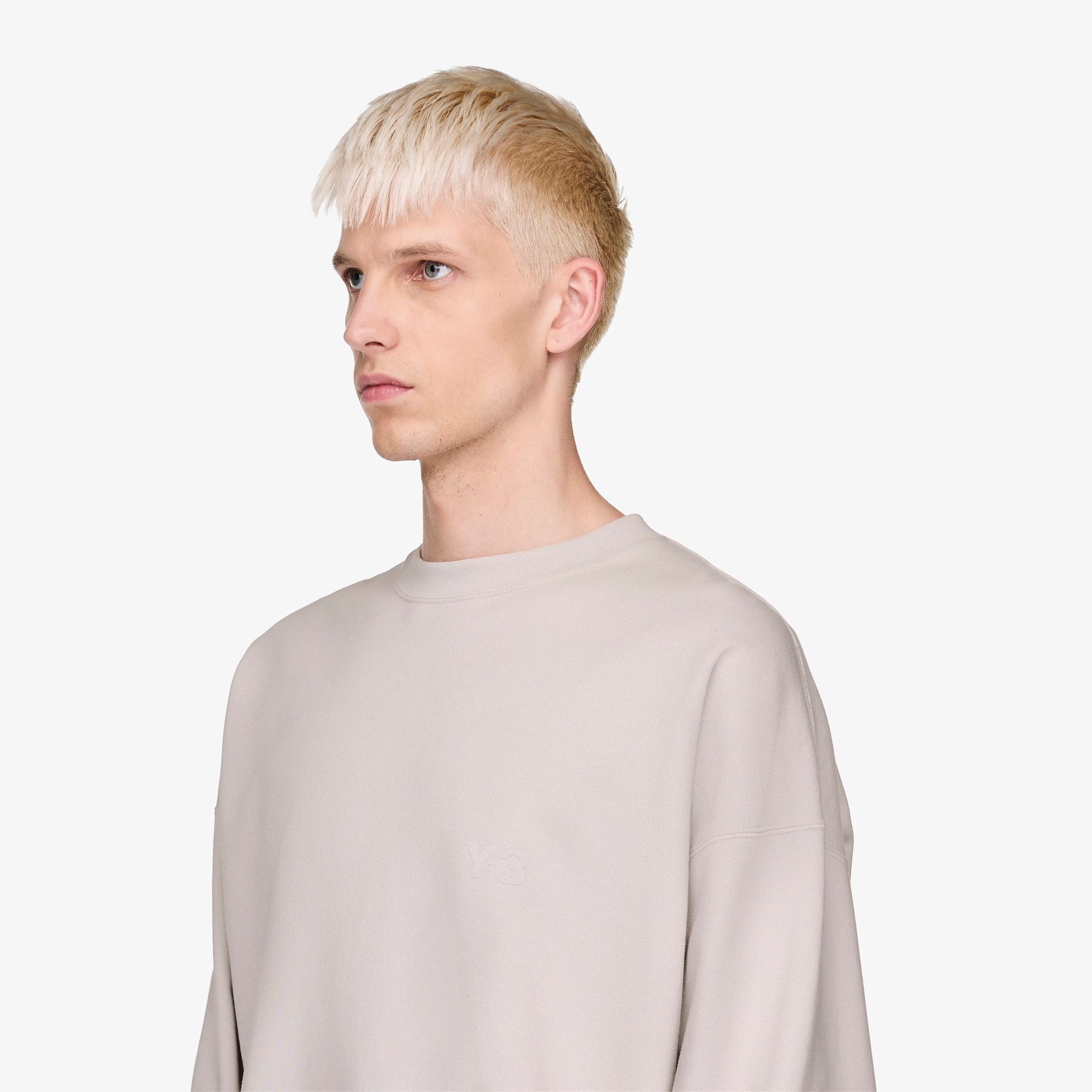 Brushed Terry Crew Sweatshirt 'Chalk Pearl'