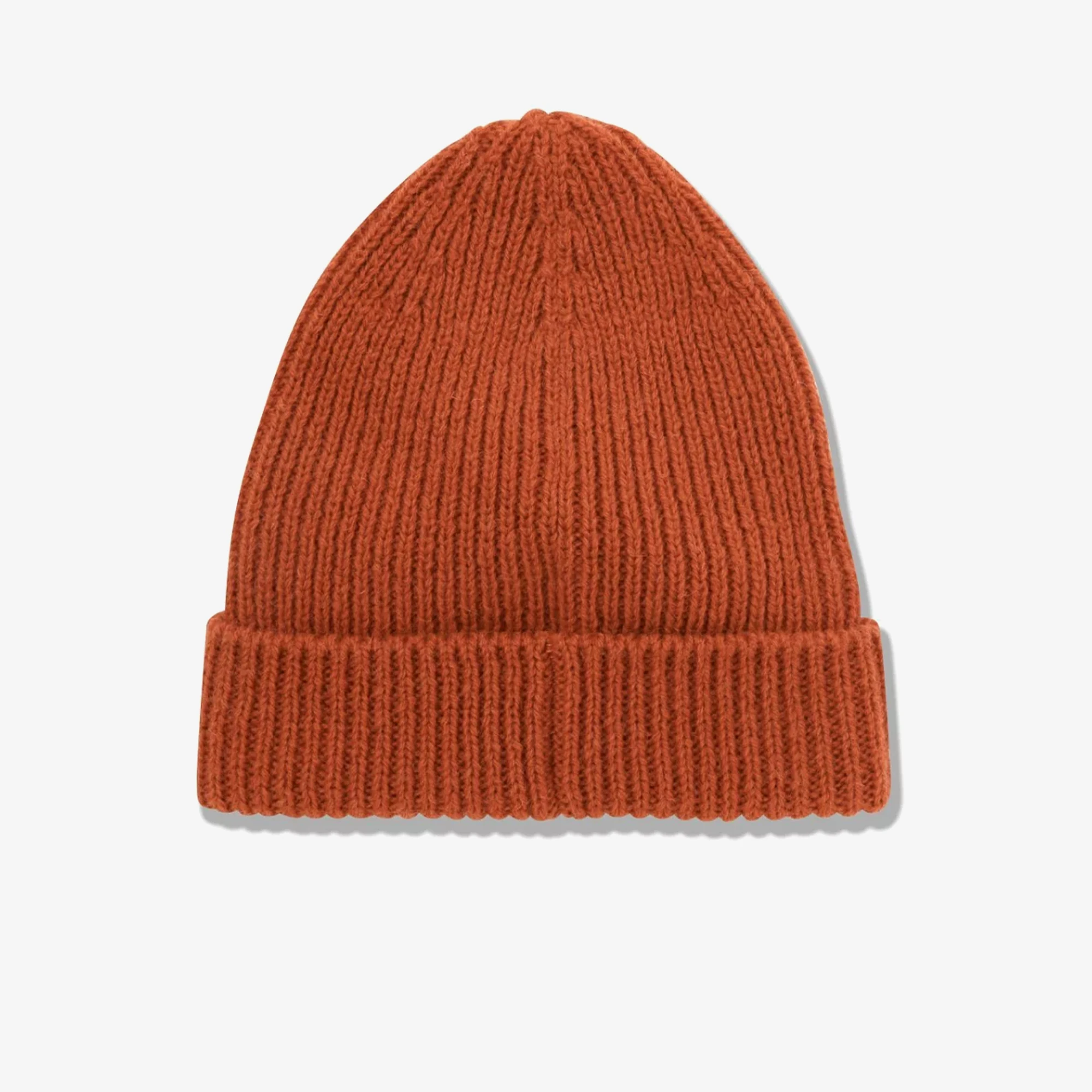 Shetland Wool Knit Cap 'Orange'