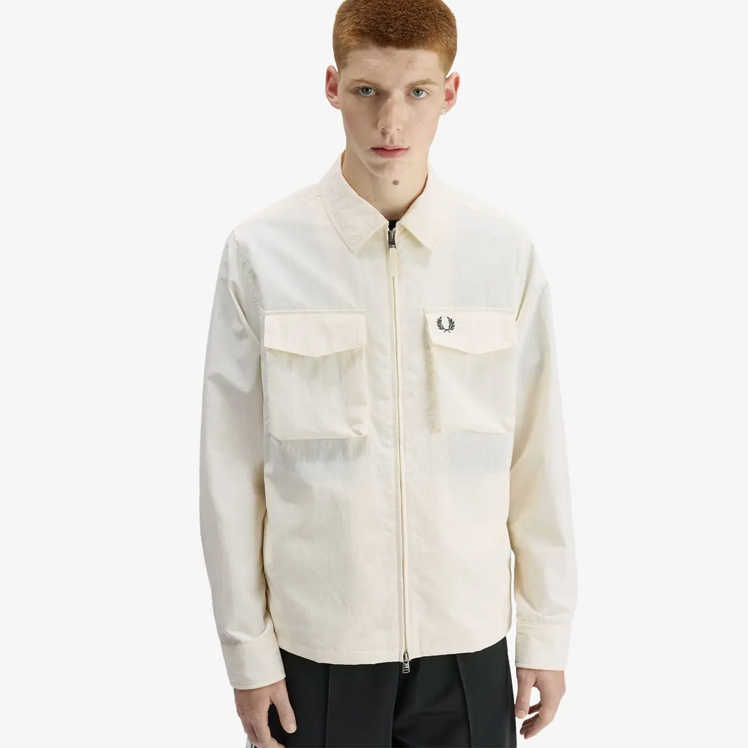 Ripstop Pocket Overshirt - Ecru görsel 6