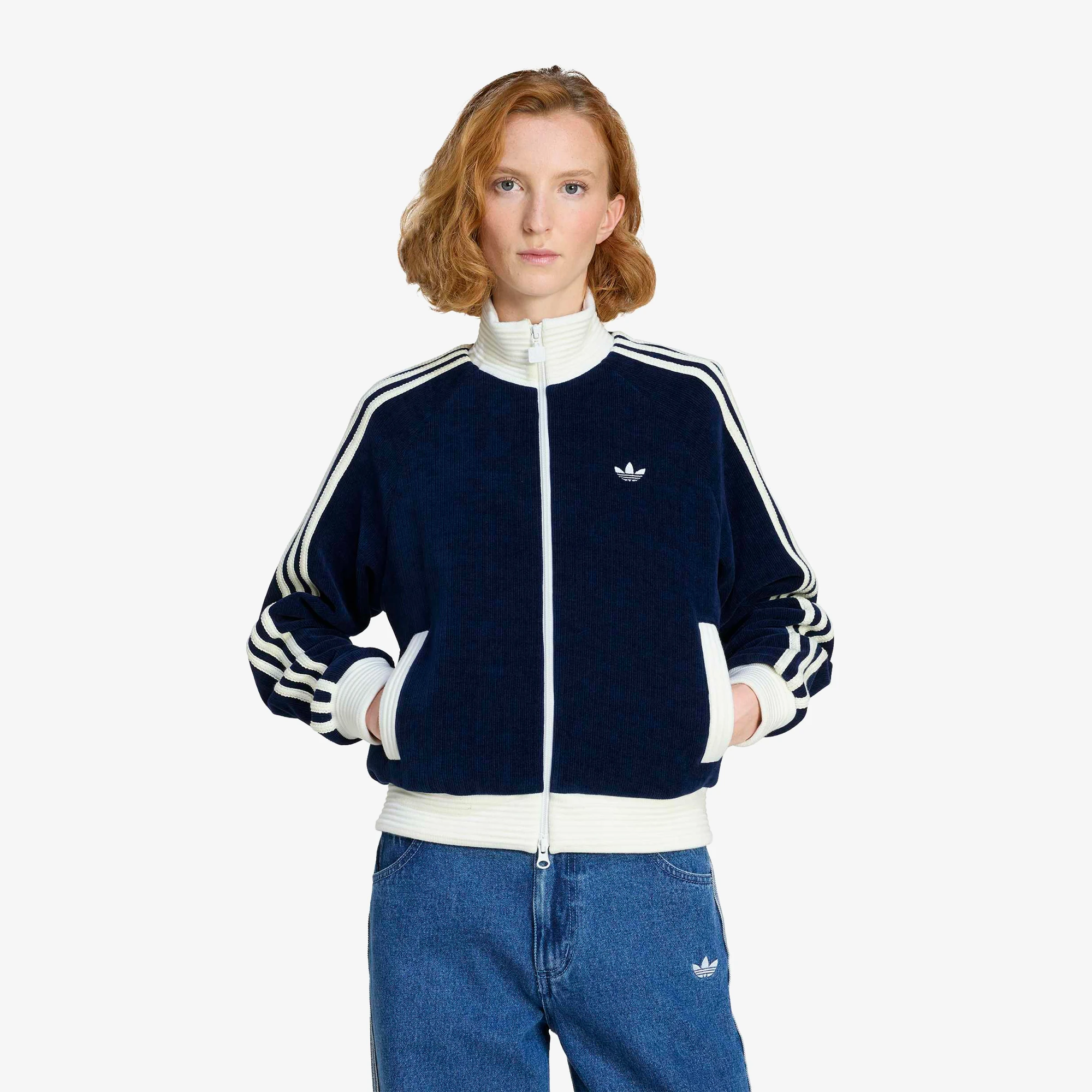 Velour Knit Track Top 'Night Indigo'