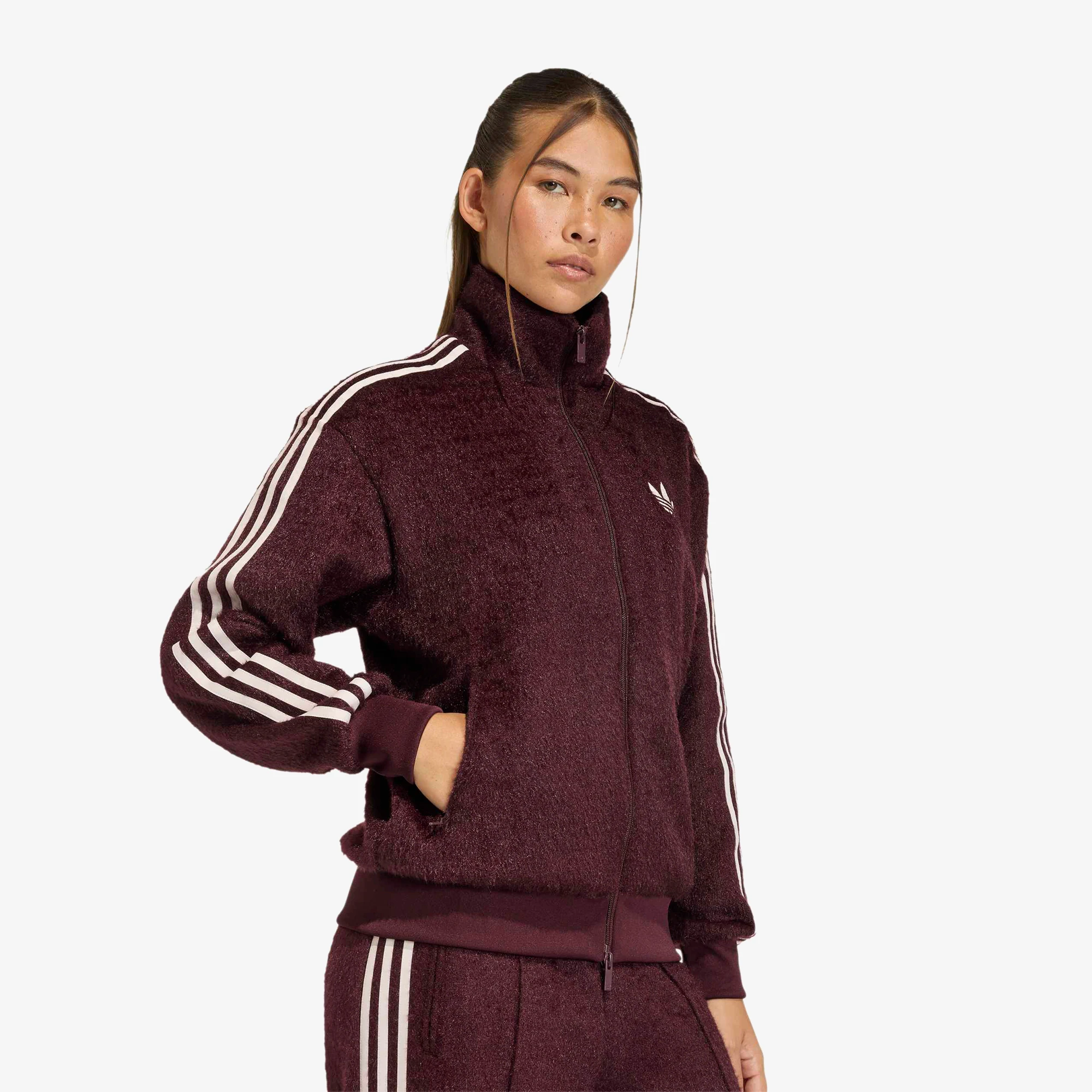 Mohair Firebird Loose Track Top 'Maroon'