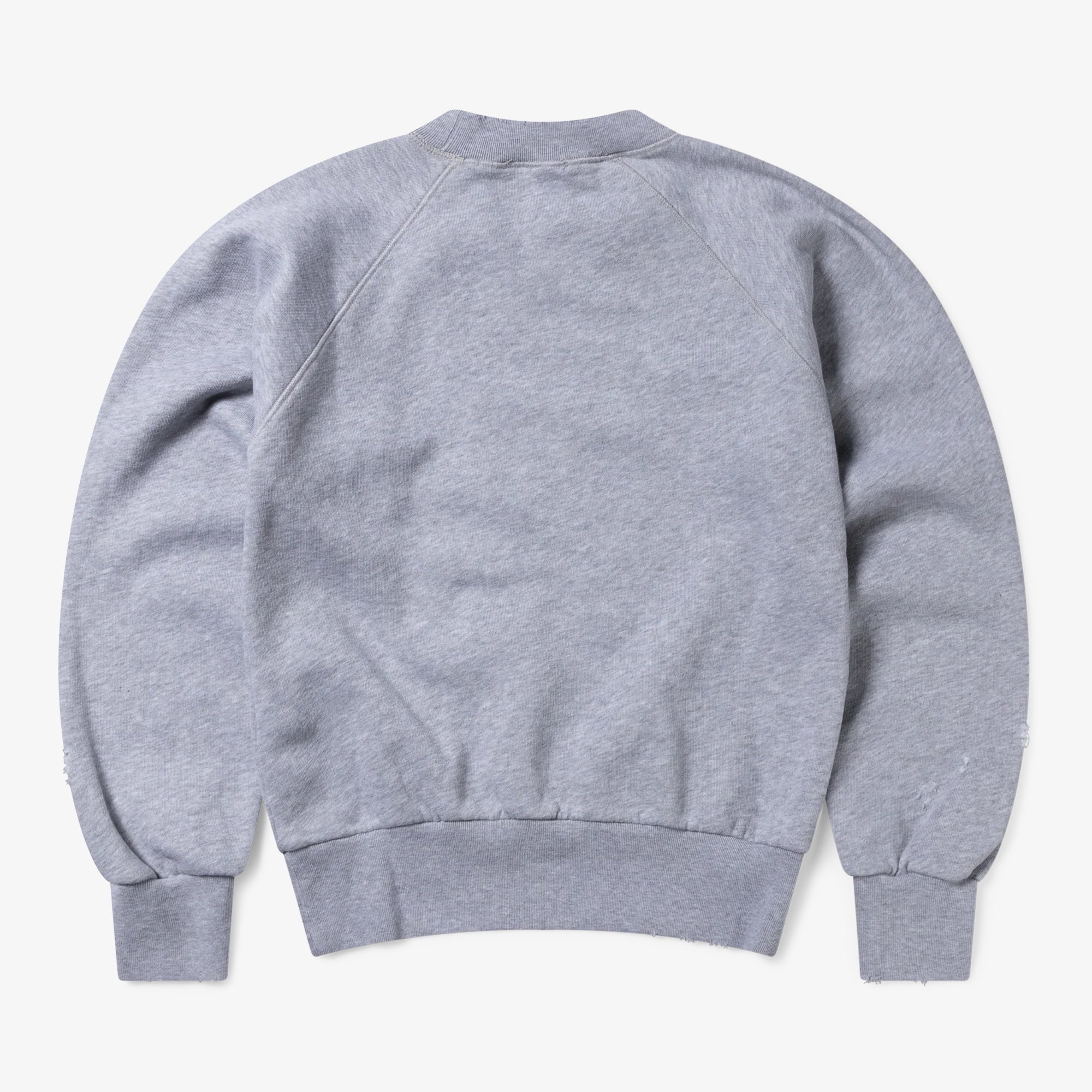 Destroyed Weedie Pie Raglan Sweat 'Light Grey Marl'