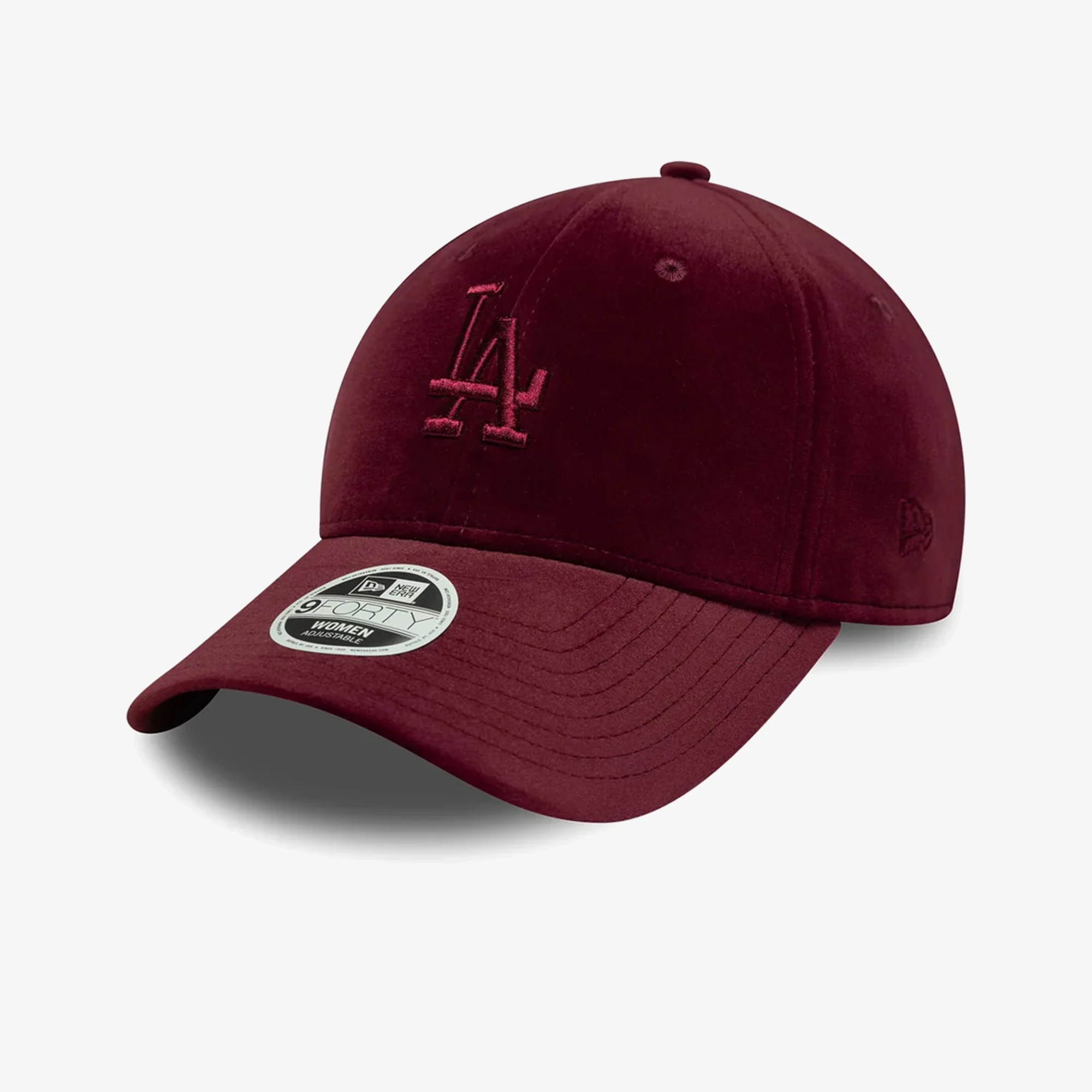 LA Dodgers Velour 9FORTY Adjustable Cap 'Dark Red'