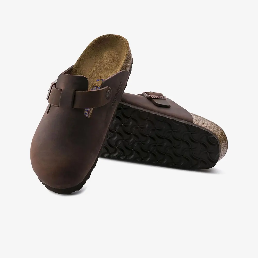 Birkenstock Boston Habana Oiled Leather Soft Footbed 'Brown' - WUNDER