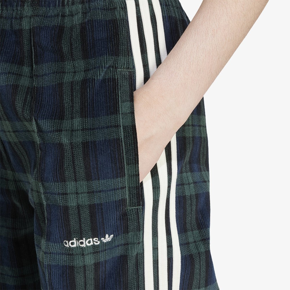 Corduroy Tartan Wide Leg Trousers