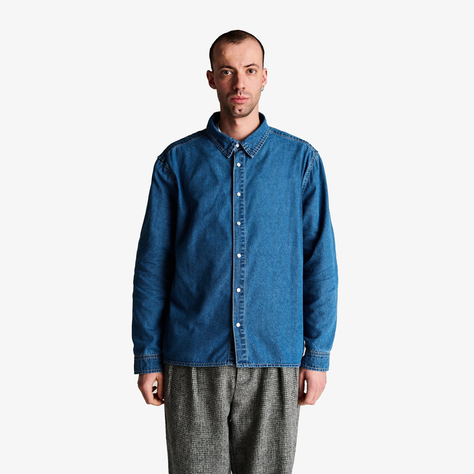 Applique Logo Denim Shirt 'Blue'