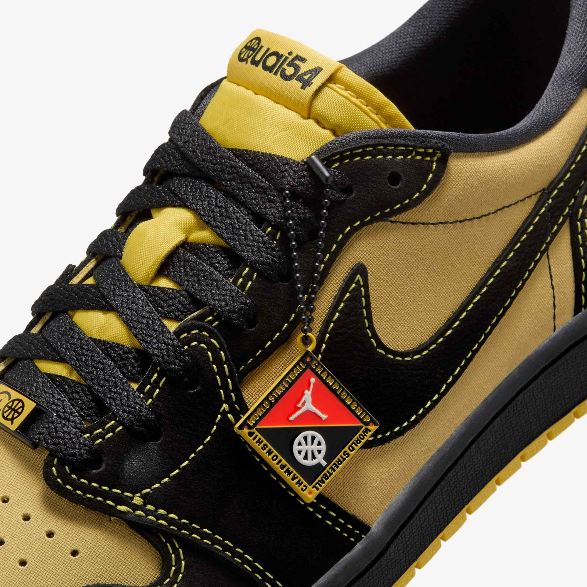  Air Jordan 1 Retro Low Quai 54 'Black Tour Yellow Red'
