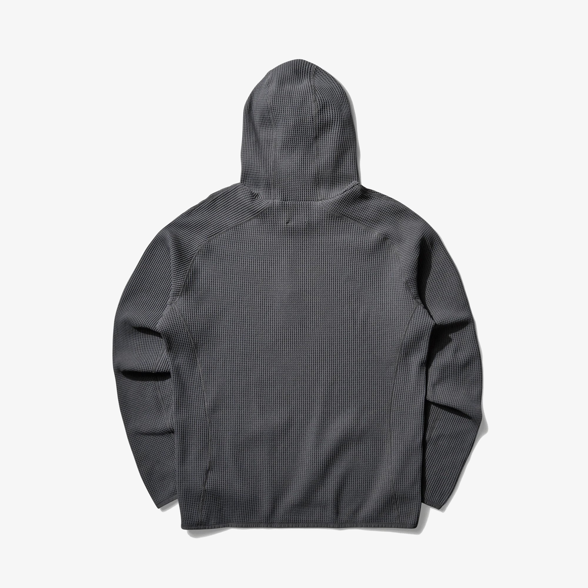 Thermal Waffle Hoodie 'Asphalt'