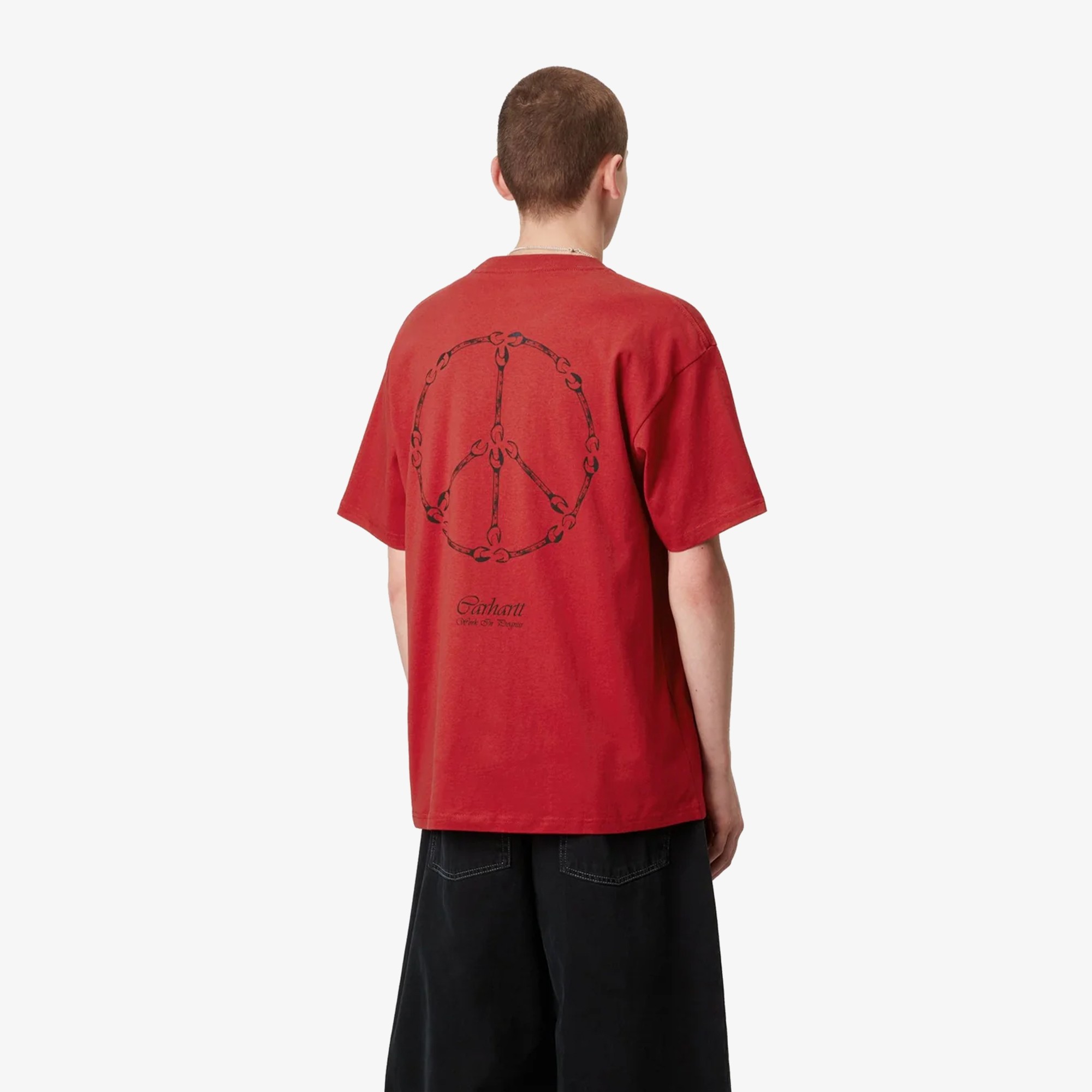 S/S Peace And Work T-Shirt 'Cherry'