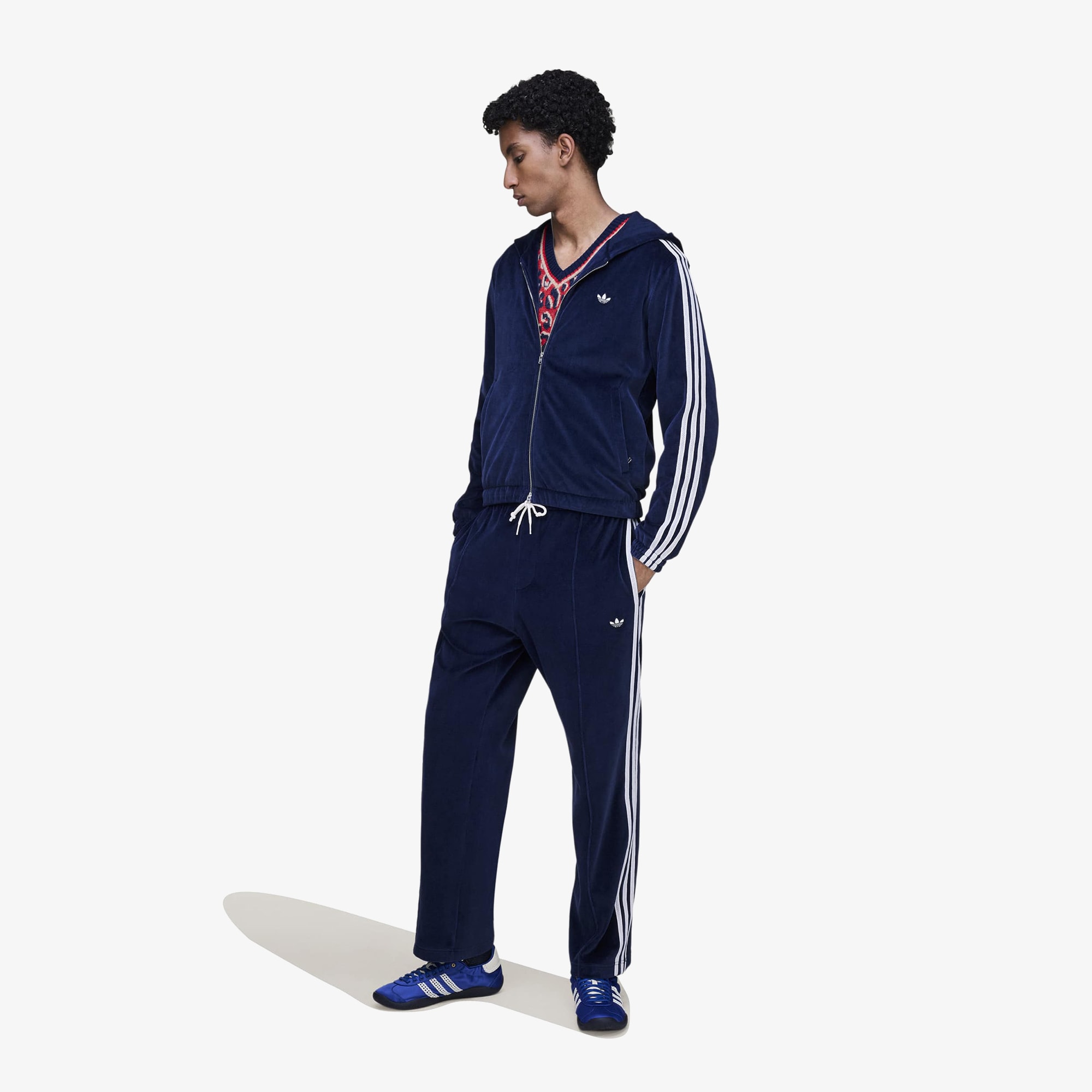 Wales Bonner x adidas Velour Track Jacket 'Collegiate Navy'