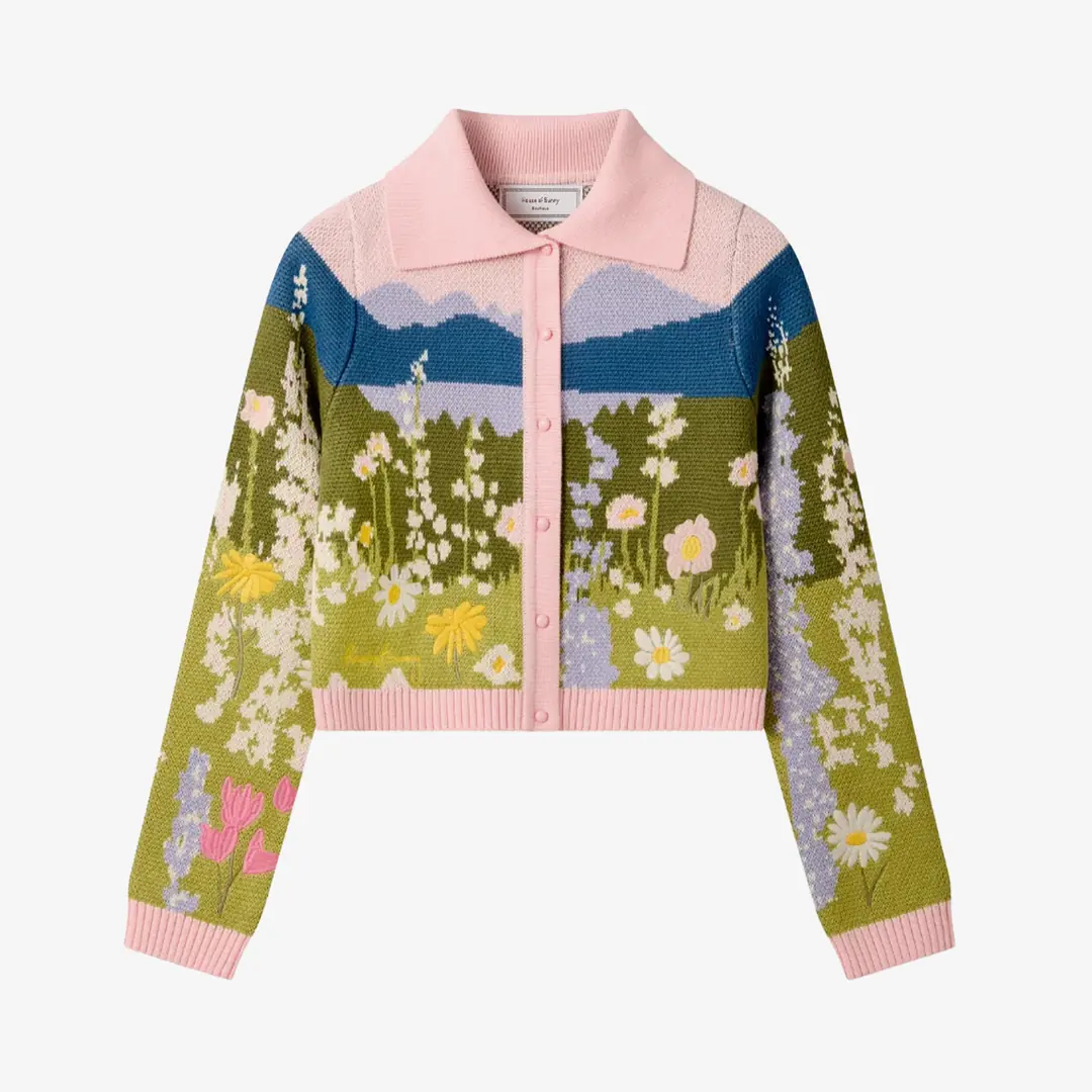 House of Sunny Sunset Blooms Tripper Cardigan 'Floral' - WUNDER