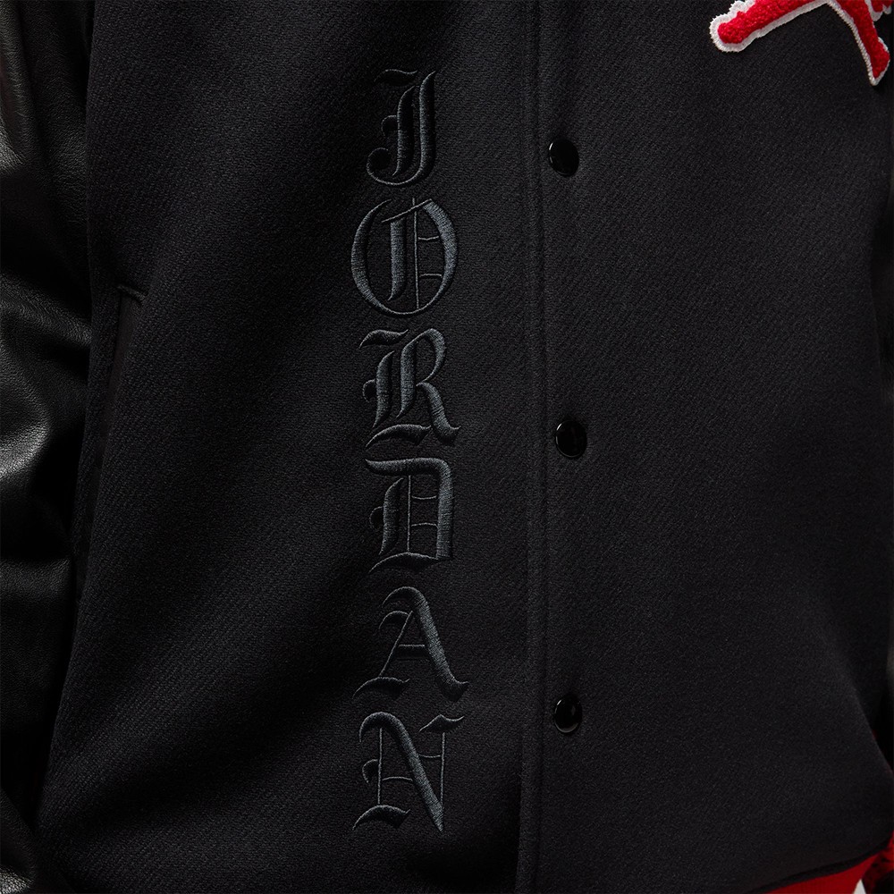 Jordan x Awake NY Varsity Jacket 'Black Red'