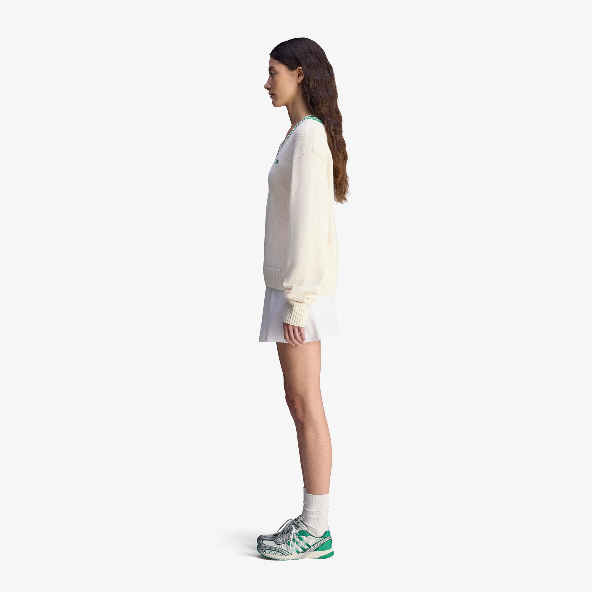 adidas x Sporty & Rich V-Neck Sweater 'Off White'