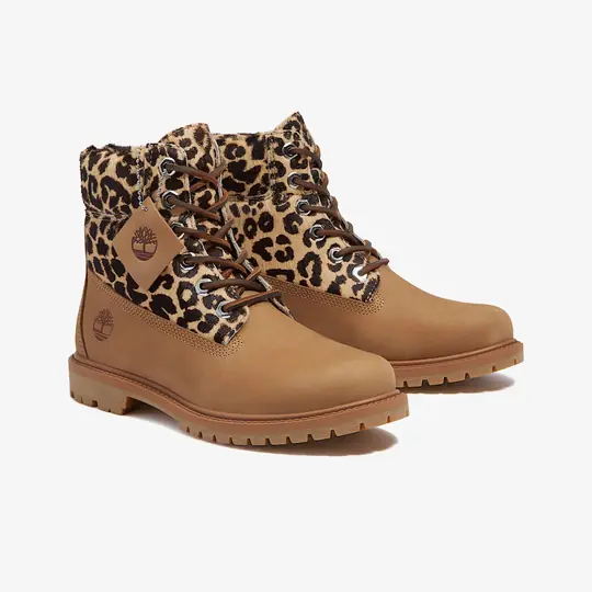 Premium 6 Inch Leopard Pattern Boot 'Beige' - Görsel 4