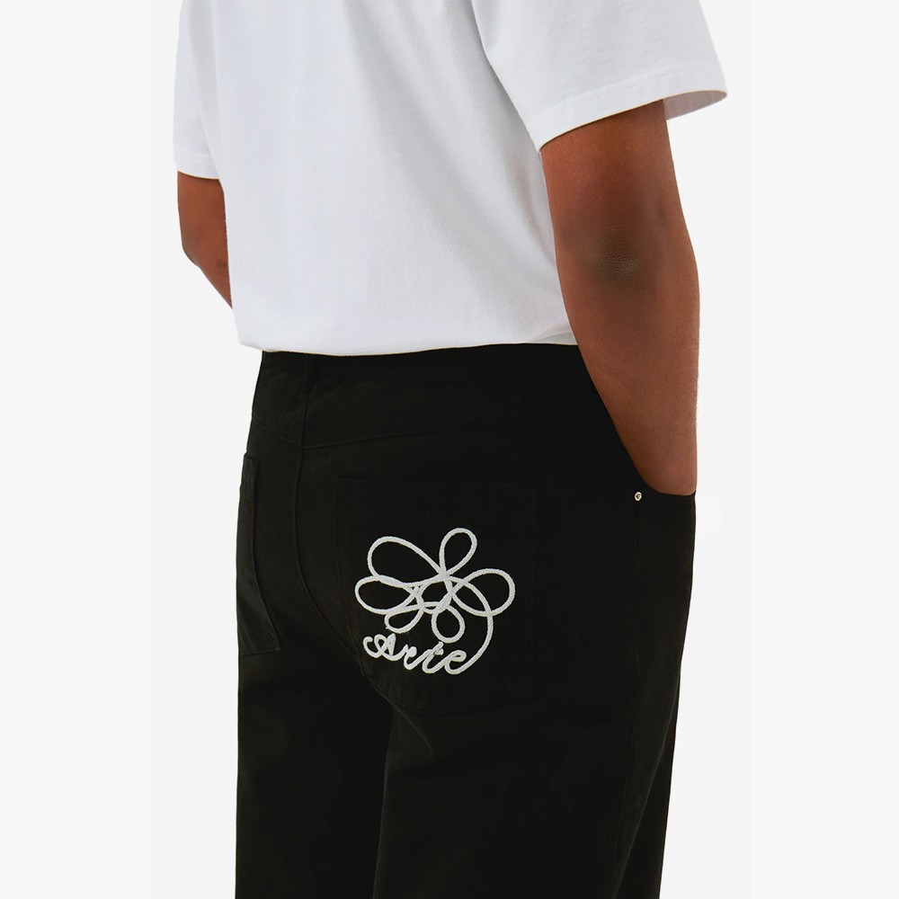 Embroidery Pocket Pants 'Black'