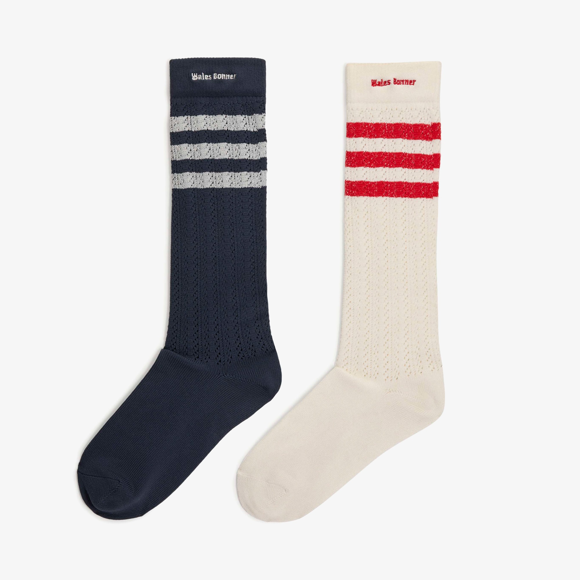 Wales Bonner x adidas Crochet Hi Socks 'Collegiate Navy & White'