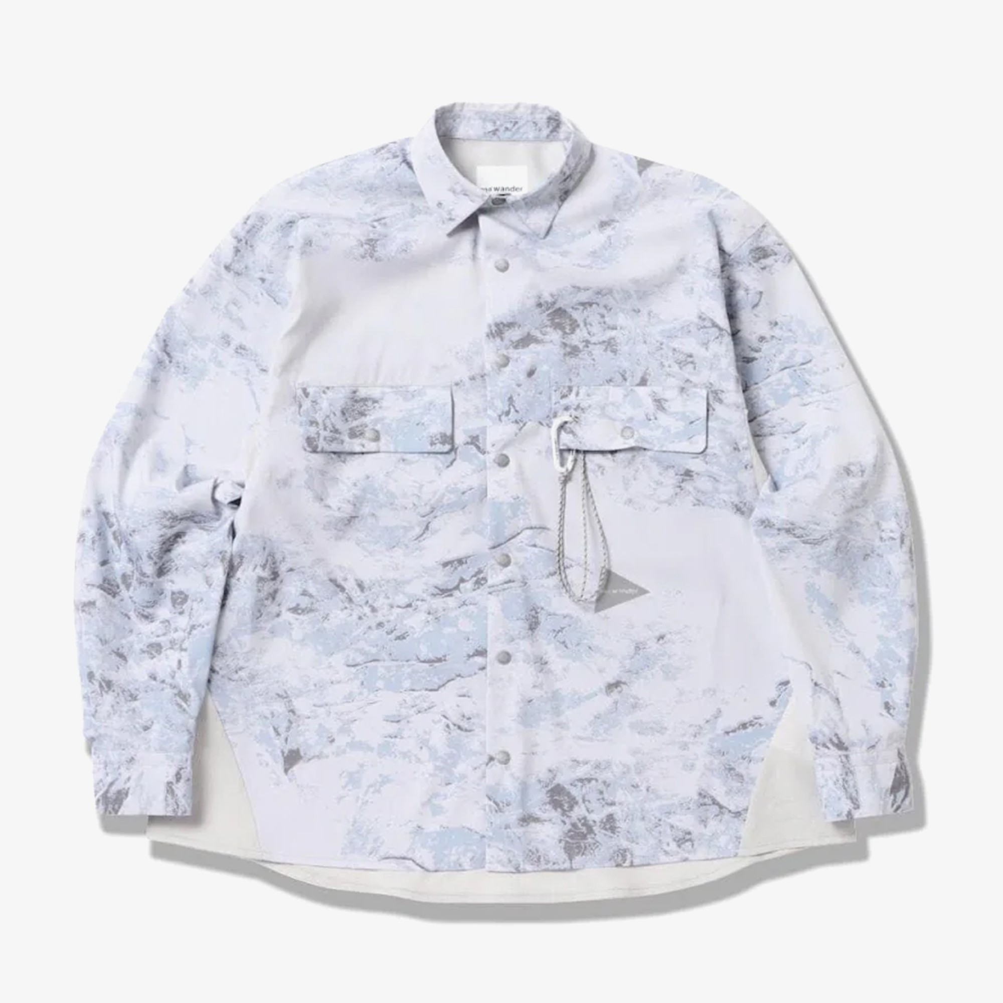 Printed LS Shirt 'Light Blue'