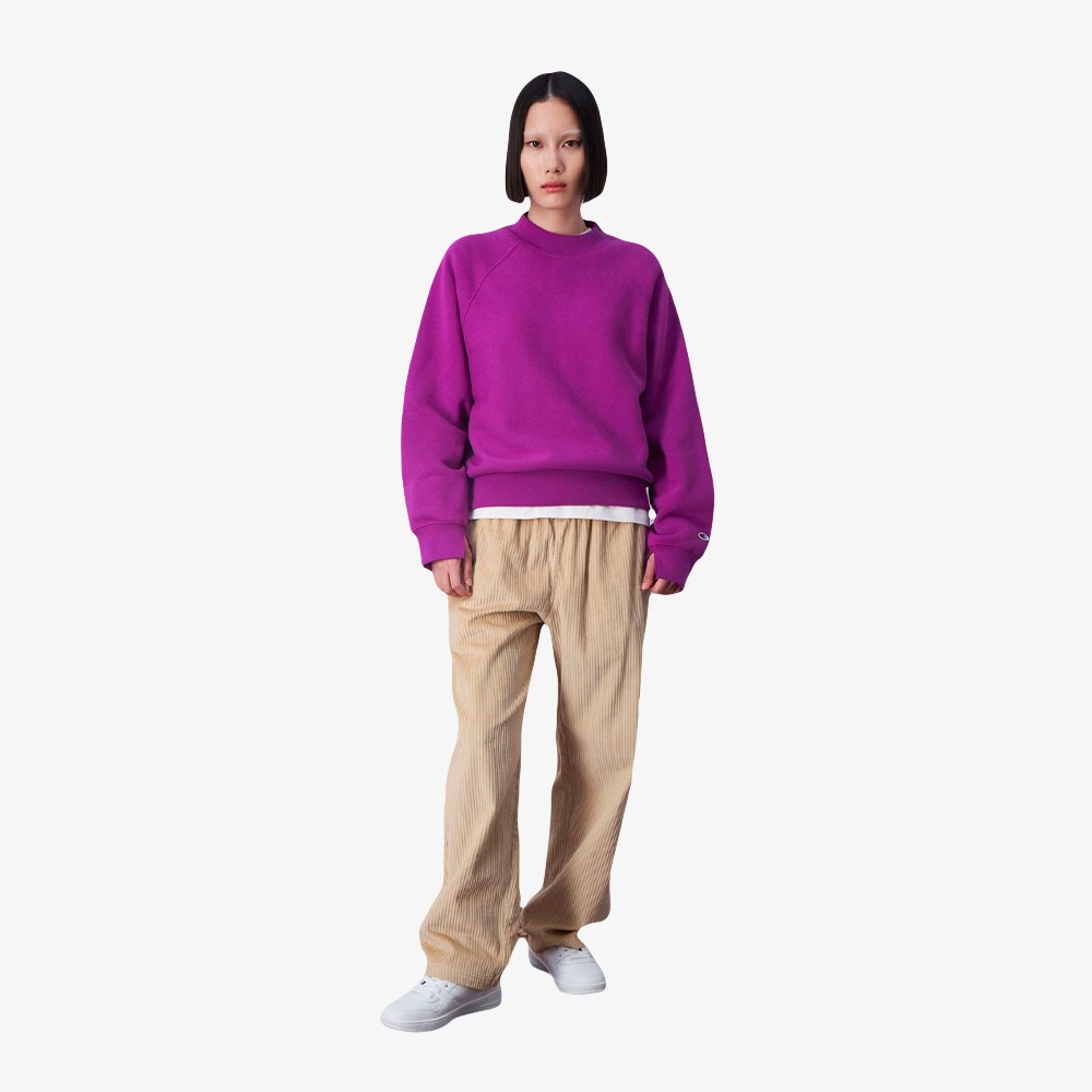 Minimal Reverse Weave Sweatshirt 'Violet' (W)