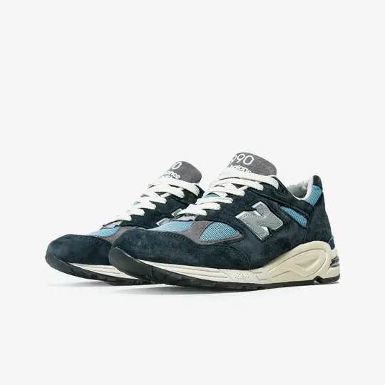 26.5cm NEW BALANCE 990V2 Navy ローカットスニーカー M990NB2
