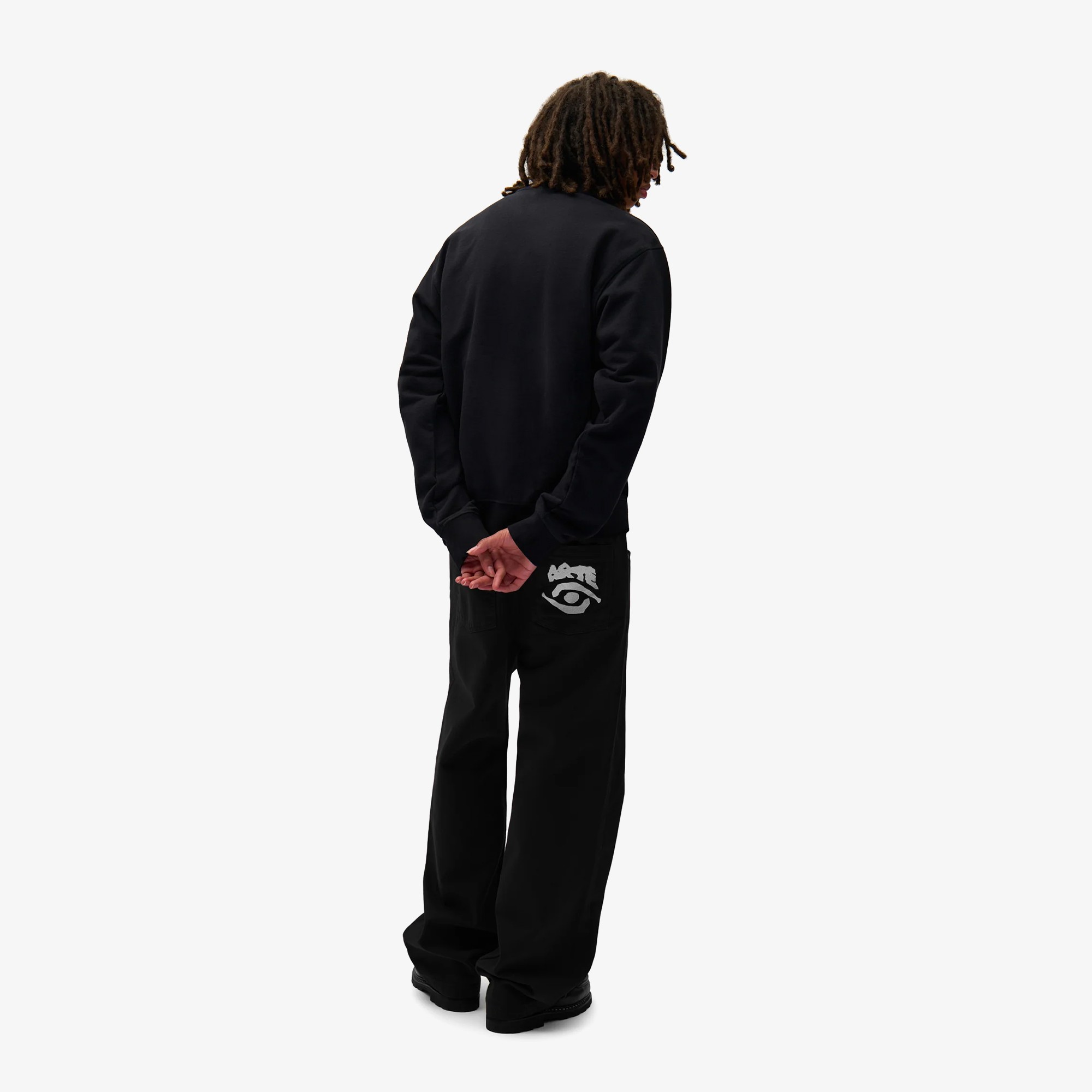 Back Pocket Graphic Pants 'Black'