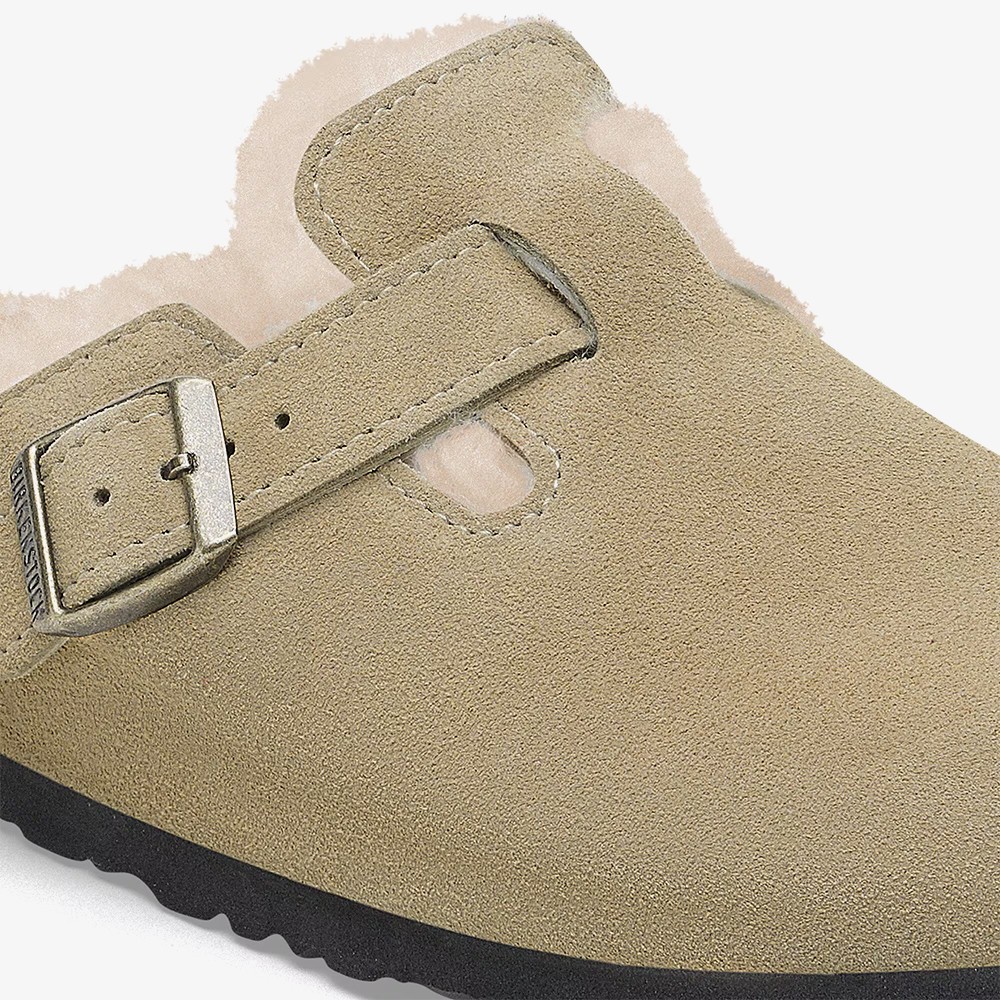 Boston Vl Shearling Sandals 'Taupe'