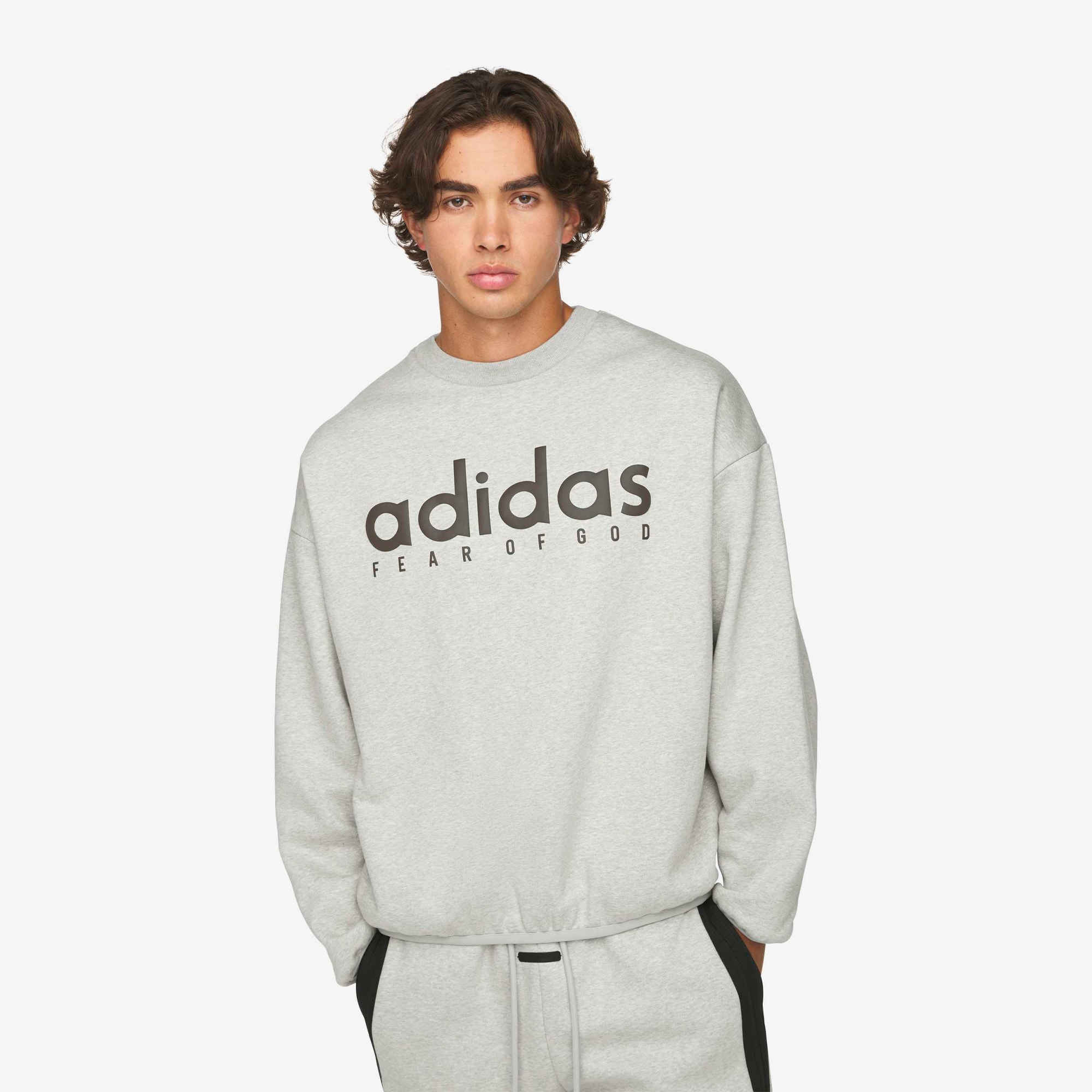 adidas x Fear of God Athletics Crewneck Sweatshirt 'Grey Heather'