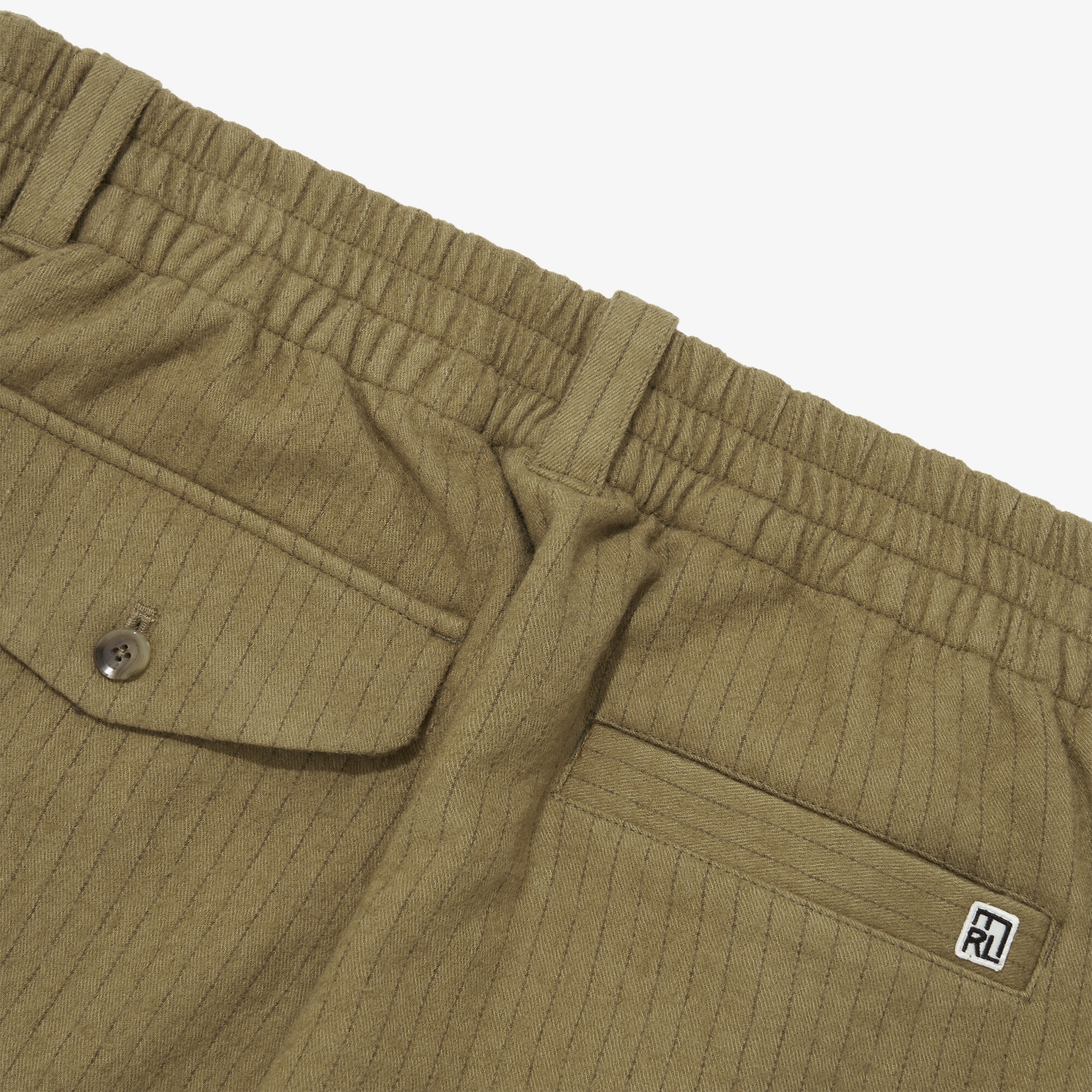 Premium Vintage Wool Striped Wide Pants 'Peanut Brown'